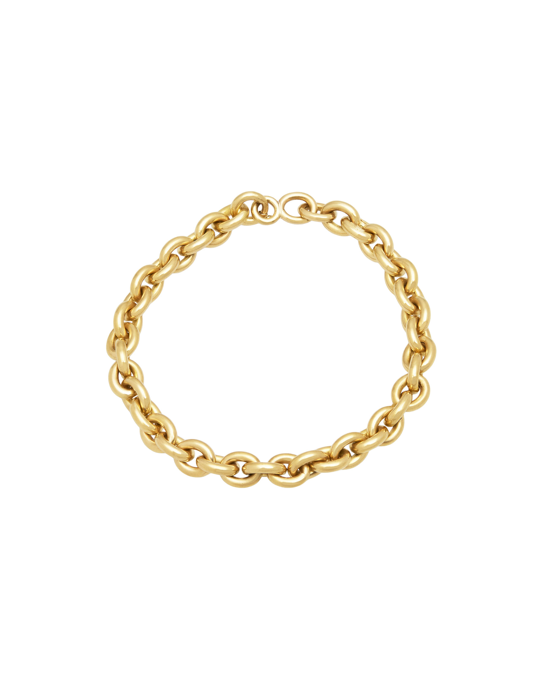 Bracciale maglia ovali a catena in oro rosa 18 kt-1