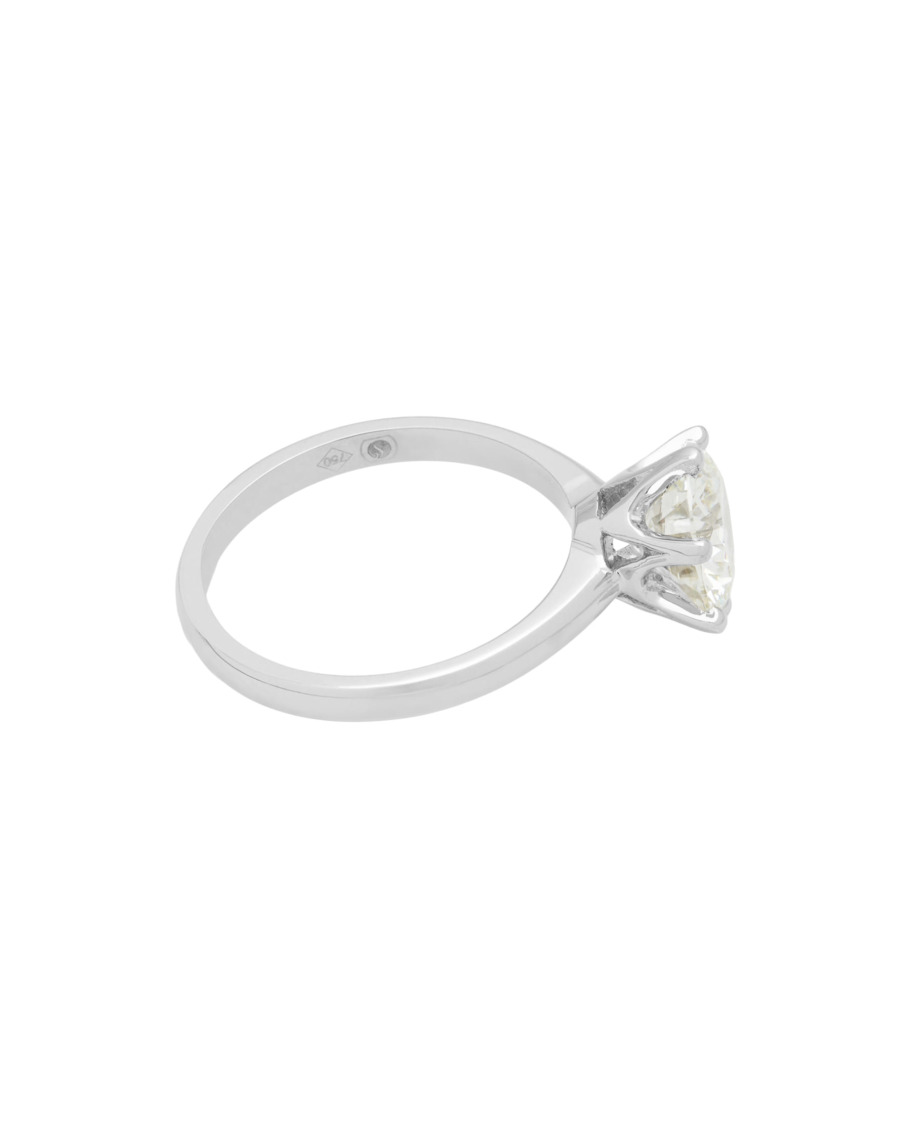 Anello solitario oro bianco 2,02 ct-2