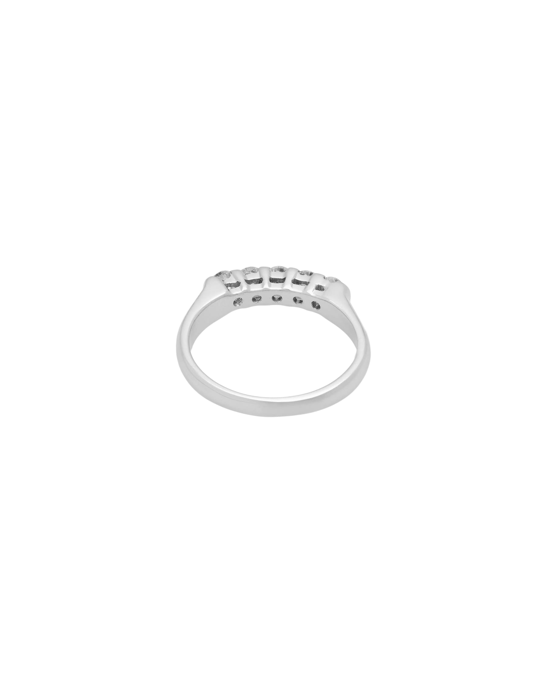 Anello veretta in oro bianco e diamanti 0,35ct tot-2