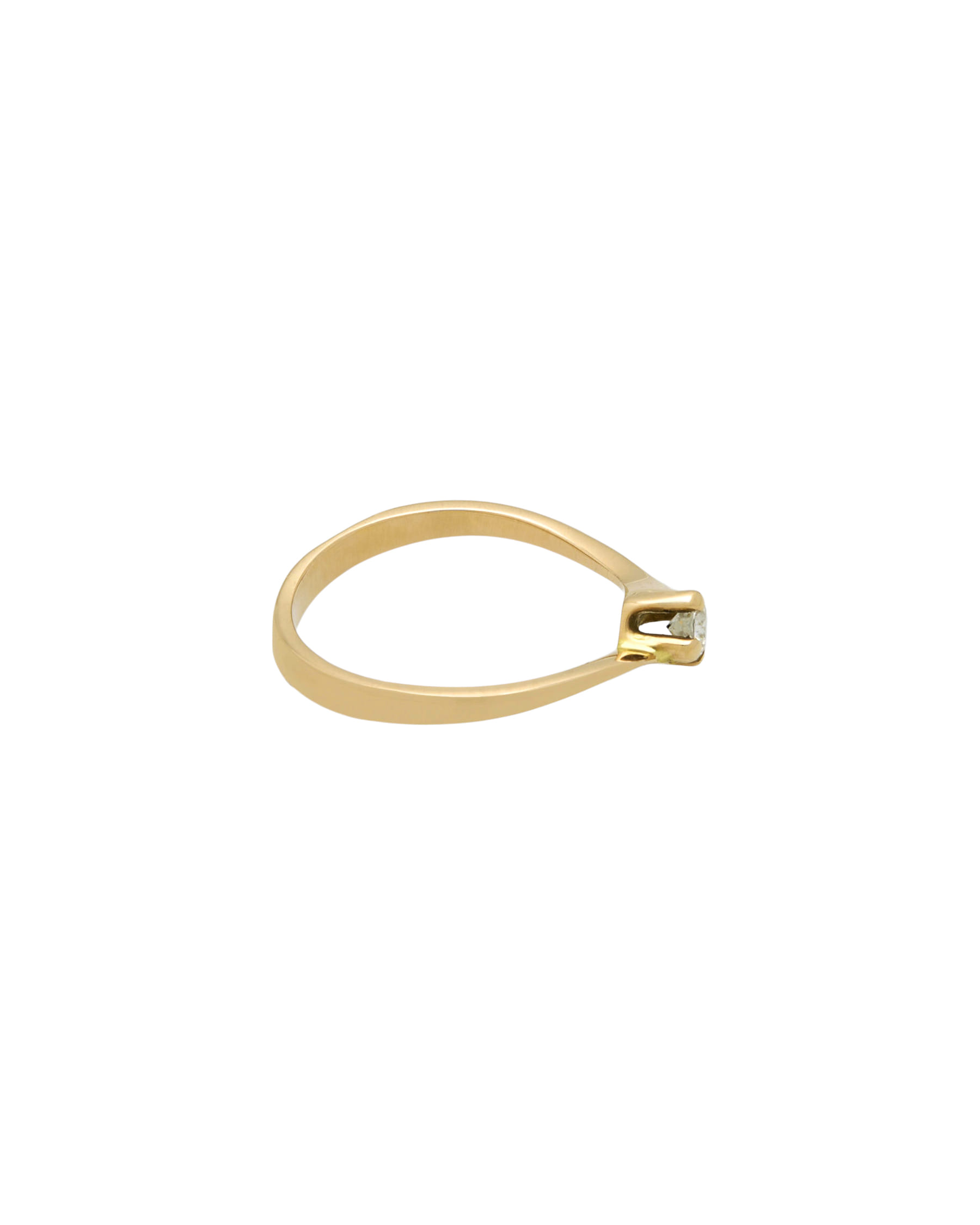 Anello solitario oro giallo con diamante 0,10 ct-2