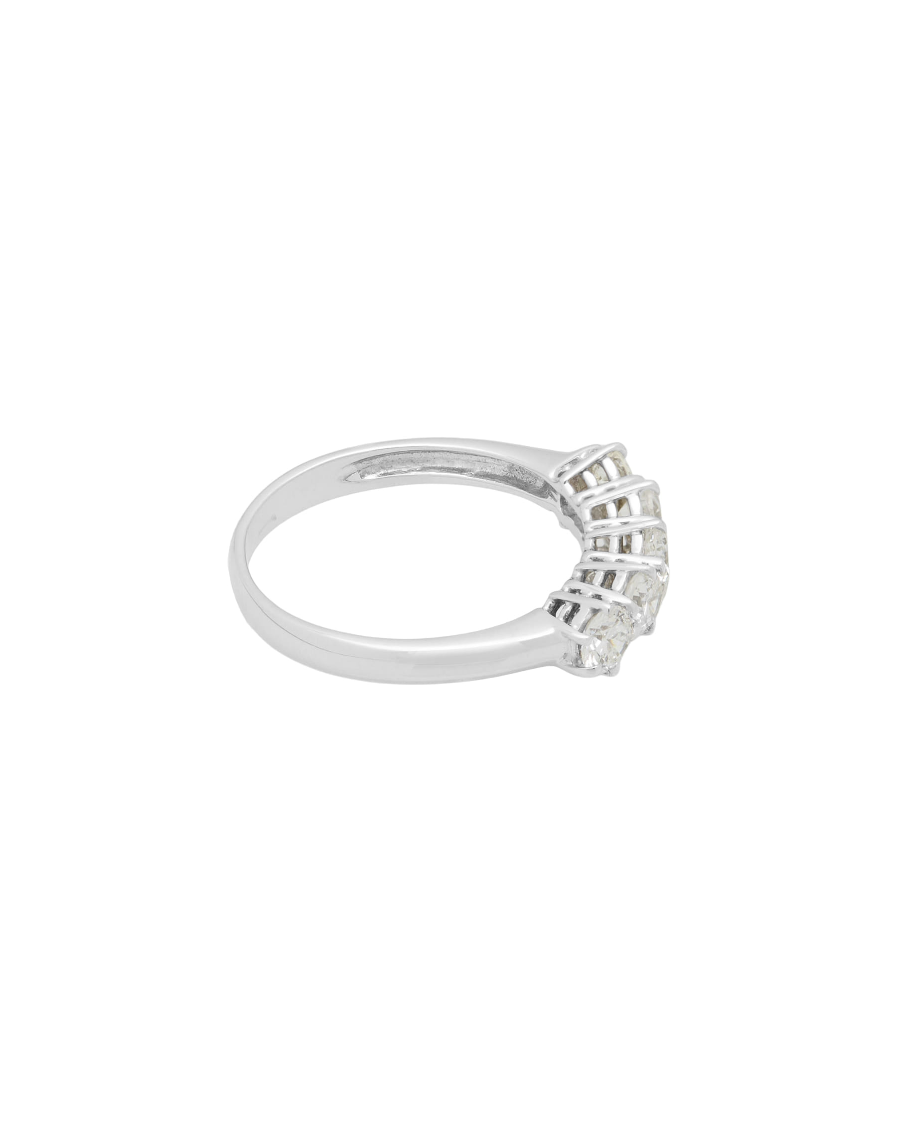 Anello veretta in oro bianco e diamanti 1 ct tot-2