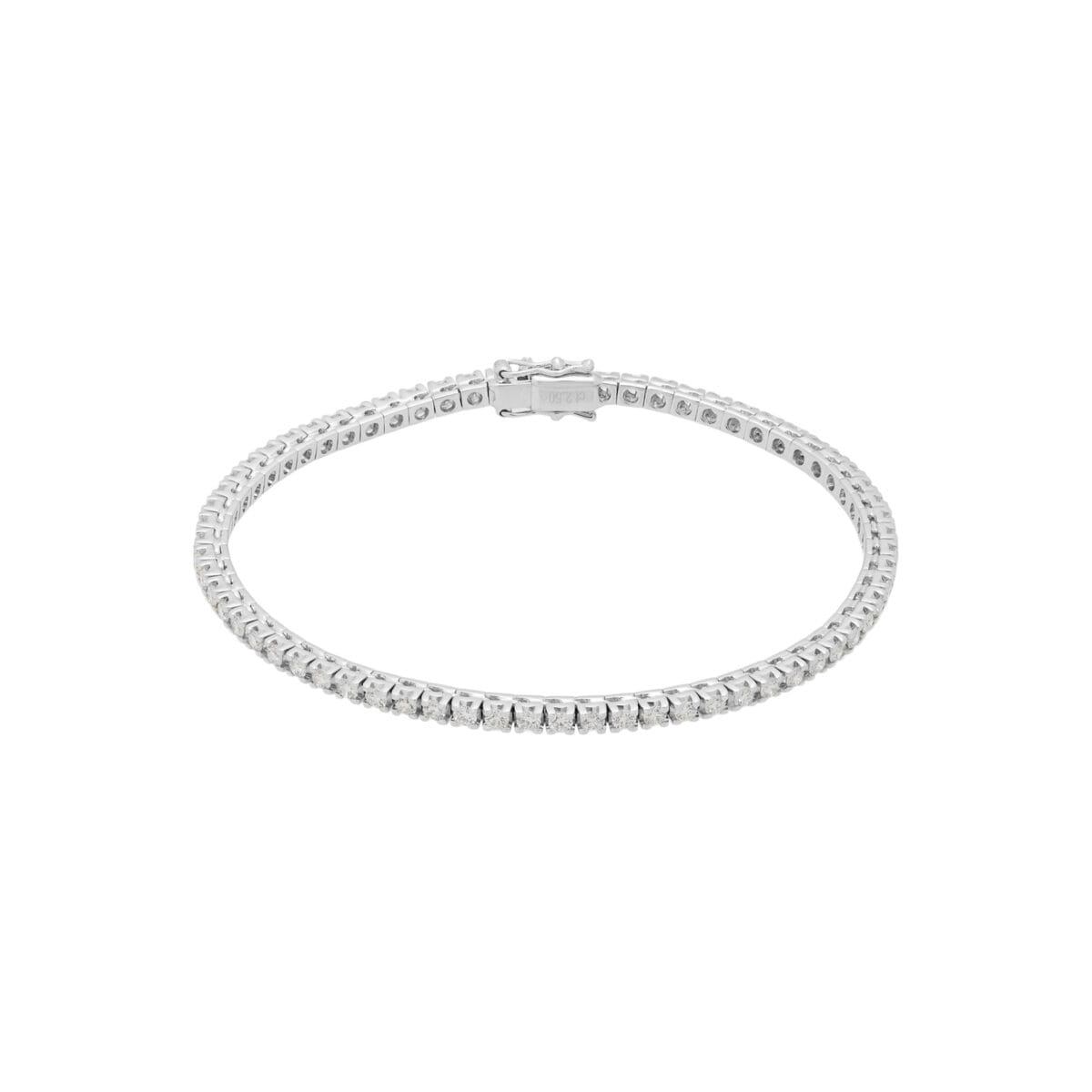 Bracciale tennis in oro bianco con diamanti 2,50 ct-1