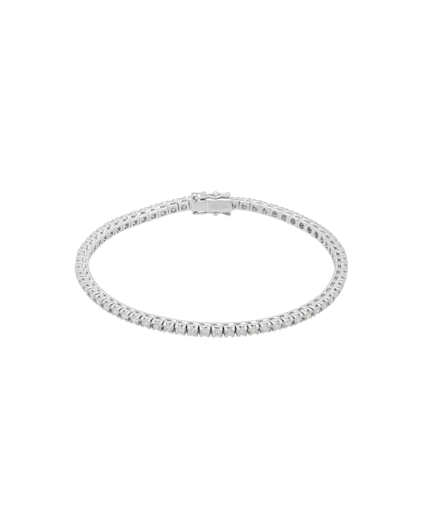 Bracciale tennis in oro bianco con diamanti 2,50 ct-1