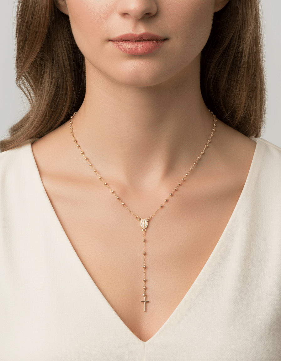 Catenina rosario oro giallo 18kt-3