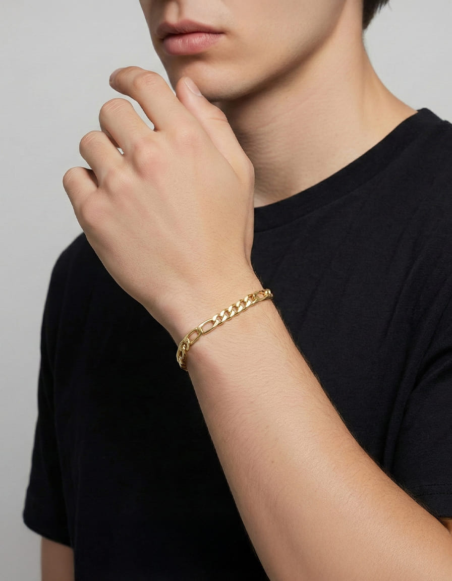 Bracciale 5+1 in oro giallo 18 kt-3