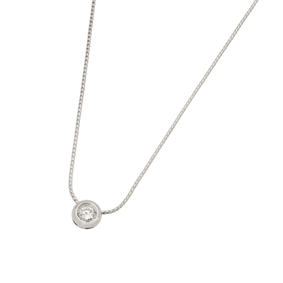 Collana punto luce cipollino in oro bianco e diamante 0,25ct-1