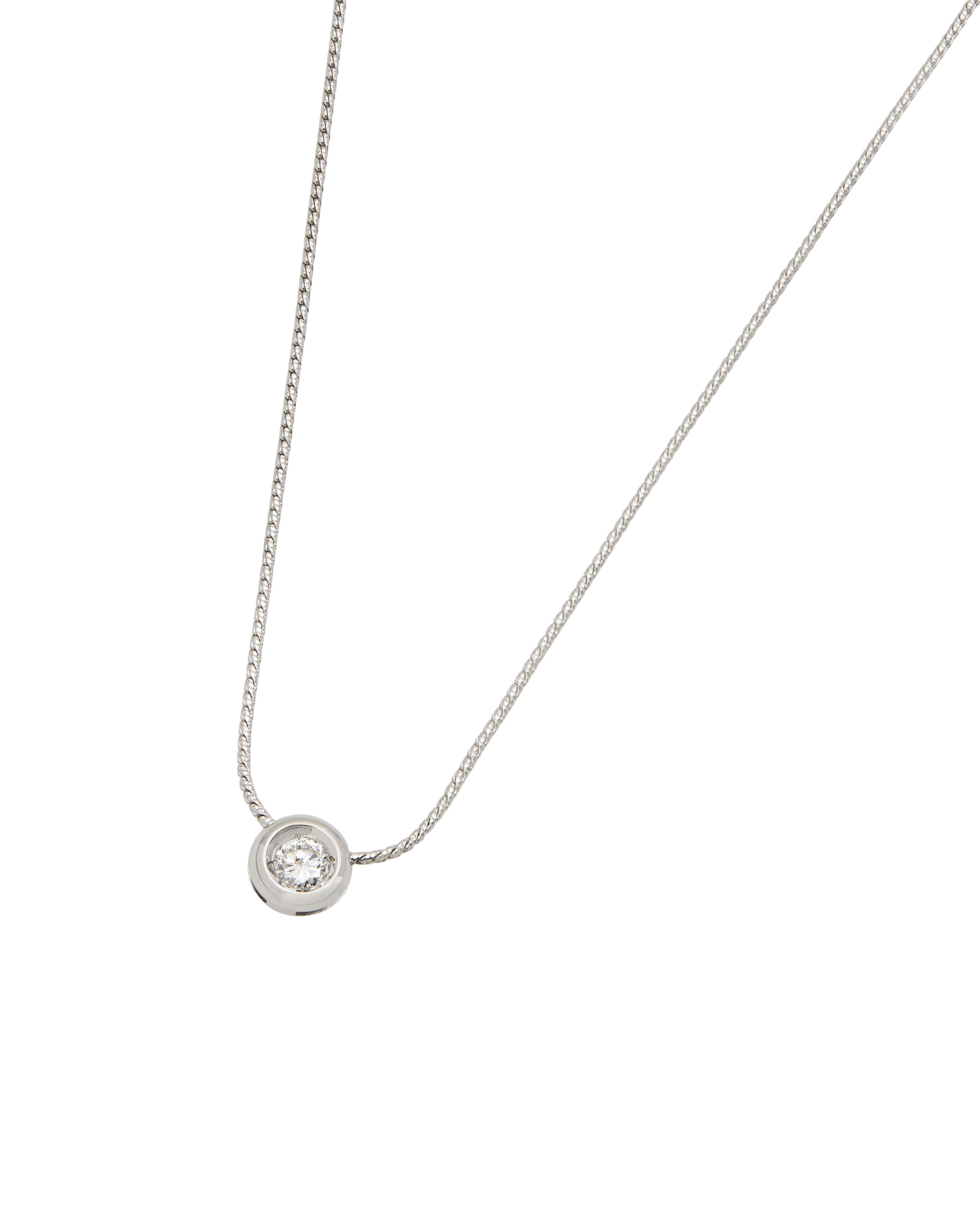 Collana punto luce cipollino in oro bianco e diamante 0,25ct-1