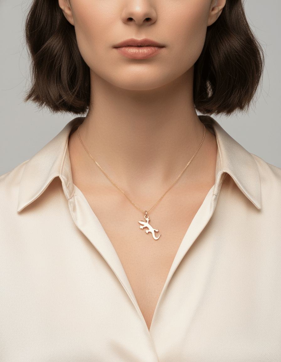 Ciondolo geco dodo in oro giallo 18-3