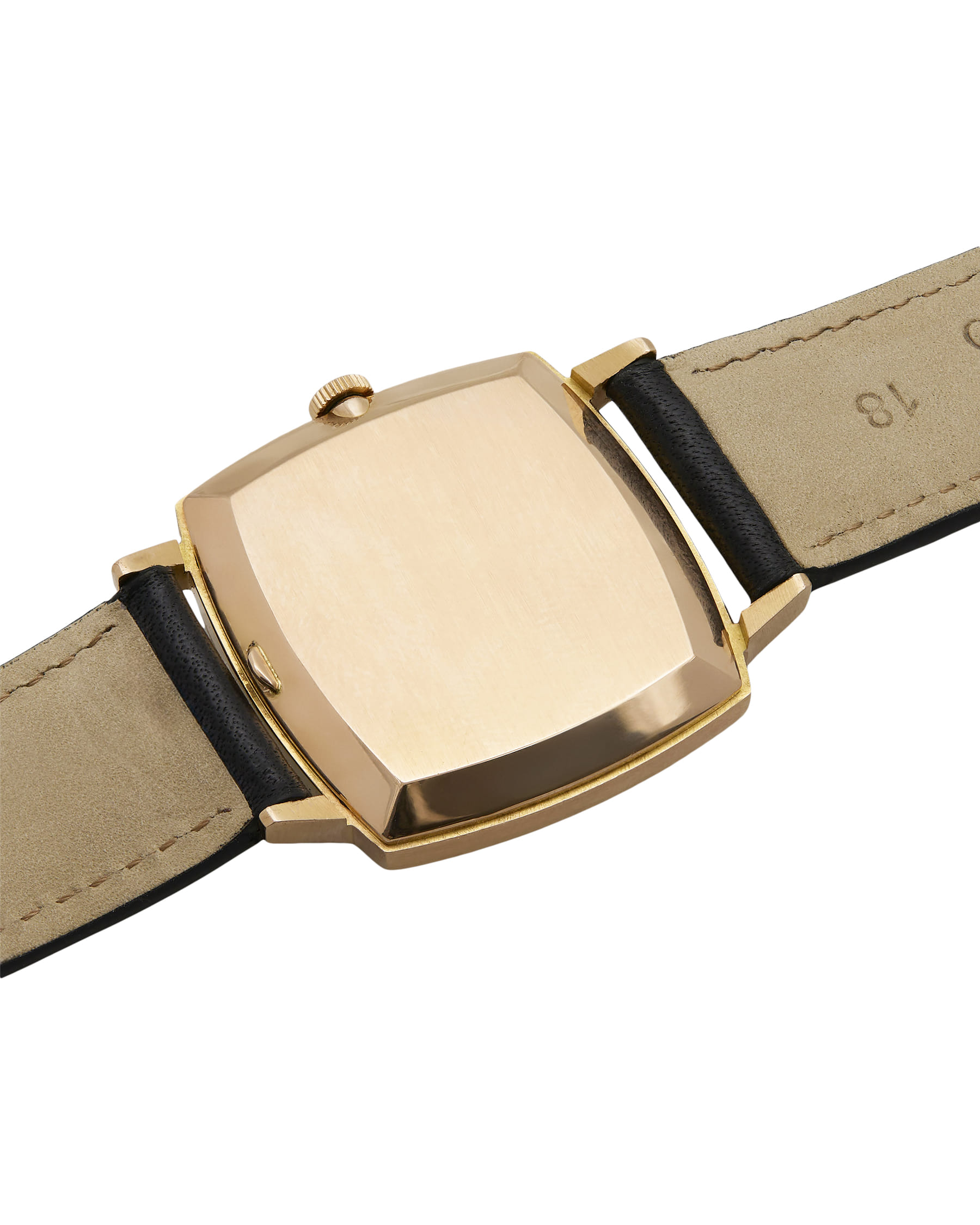 Longines vintage tank dress flat square hobnail dial-5