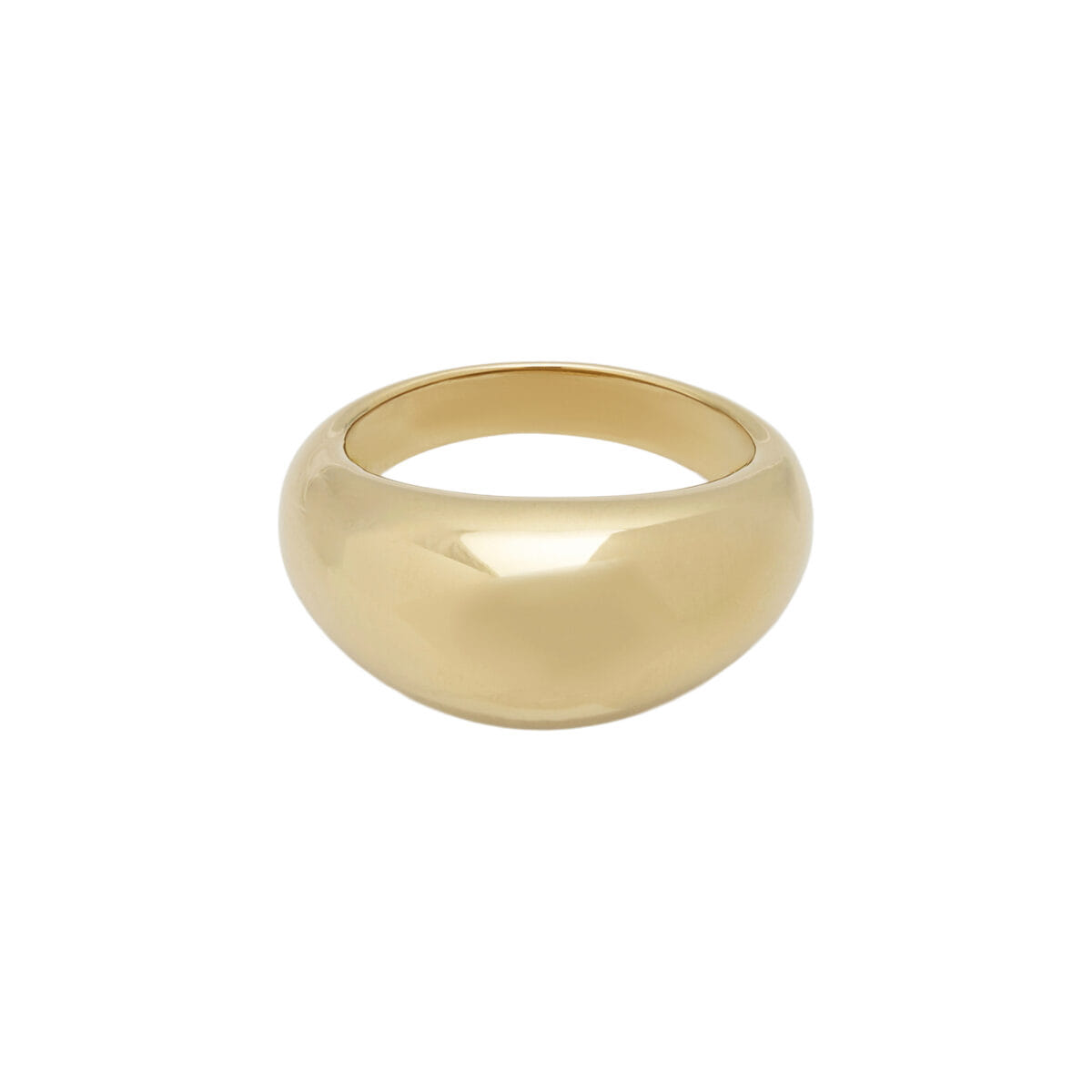 Anello fascia bombata in oro giallo 18 kt-1