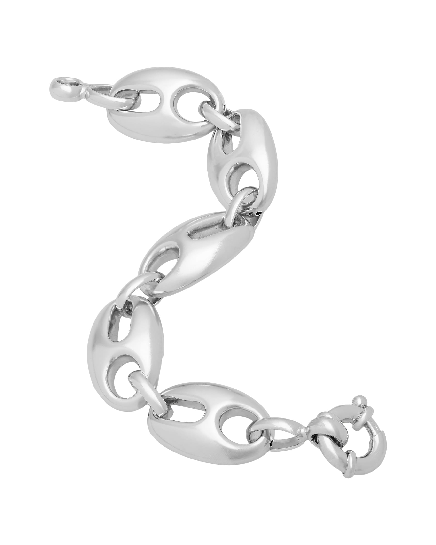 Bracciale maglia marinara grande in argento 925%-2