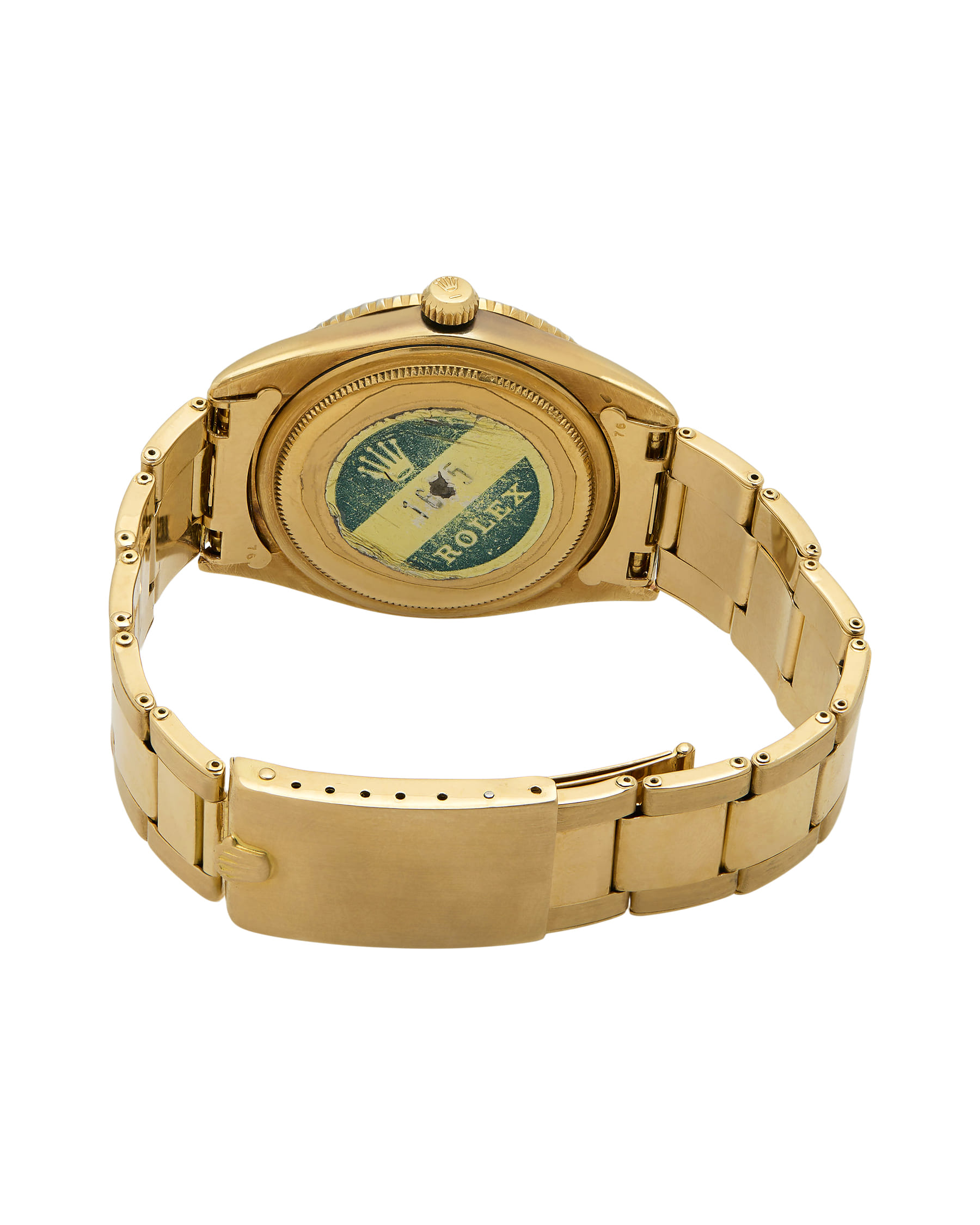 Rolex datejust turn-o-graph black gilt dial ref 1625-5