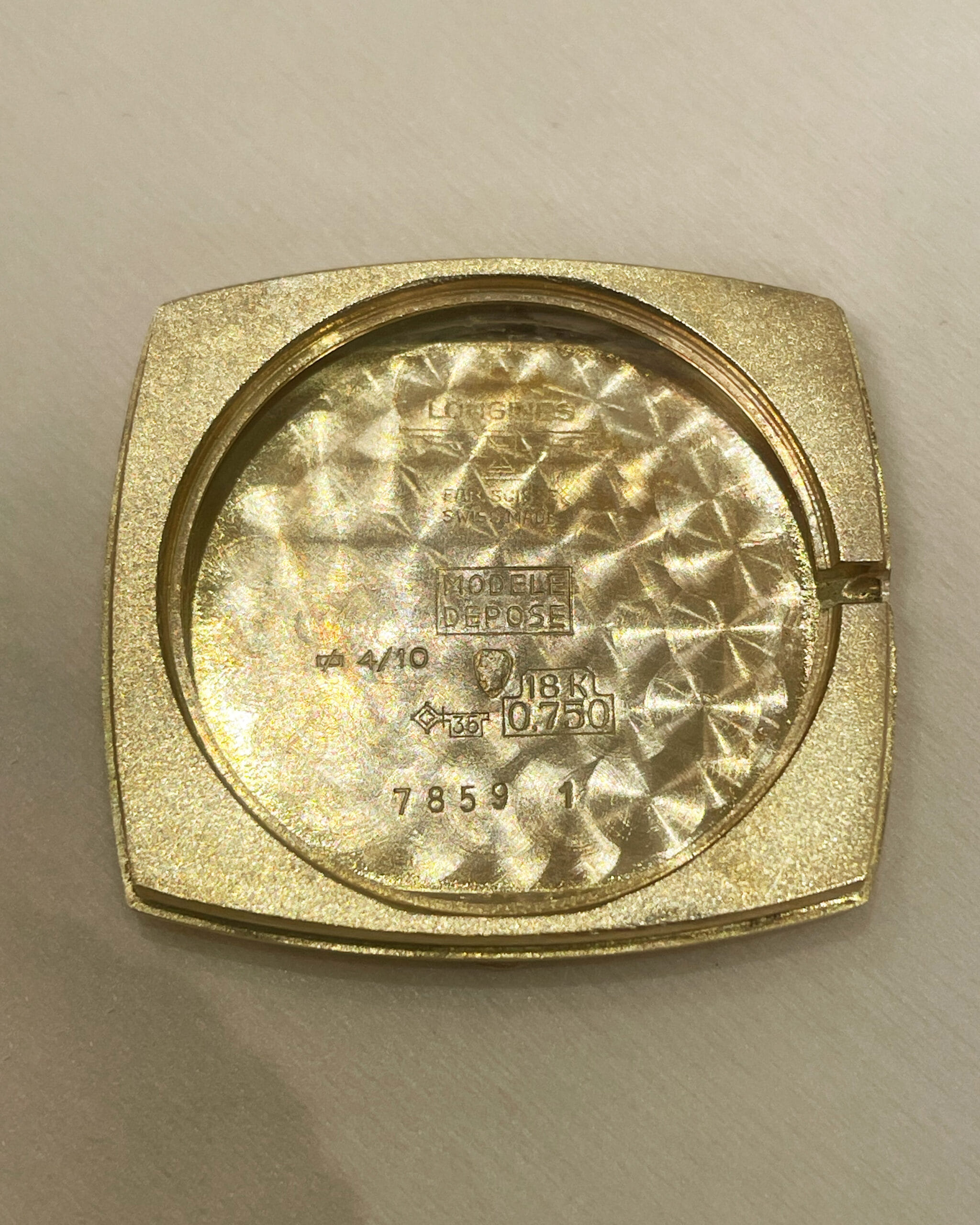 Longines vintage tank dress flat square hobnail dial-9