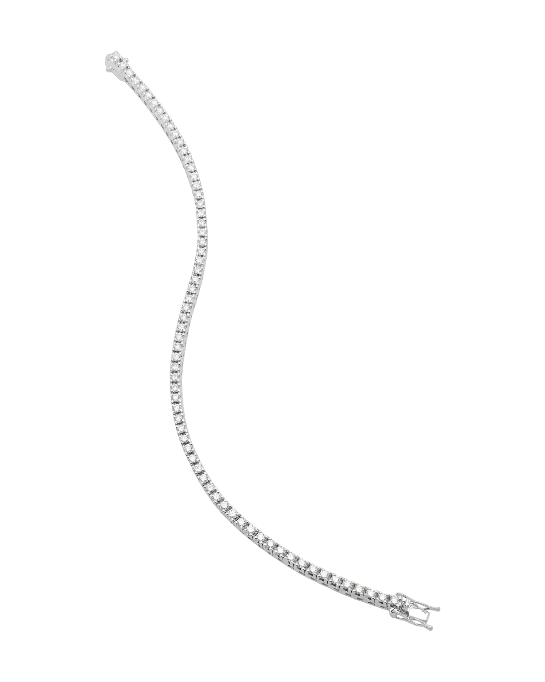 Bracciale tennis in oro bianco con diamanti 2,50 ct-2