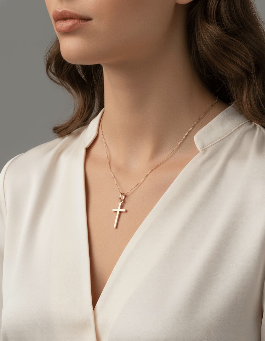 Crocetta in oro giallo 18 kt-3