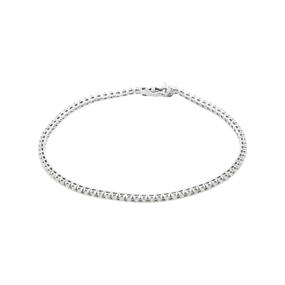Bracciale tennis salvini in oro bianco con diamanti-1