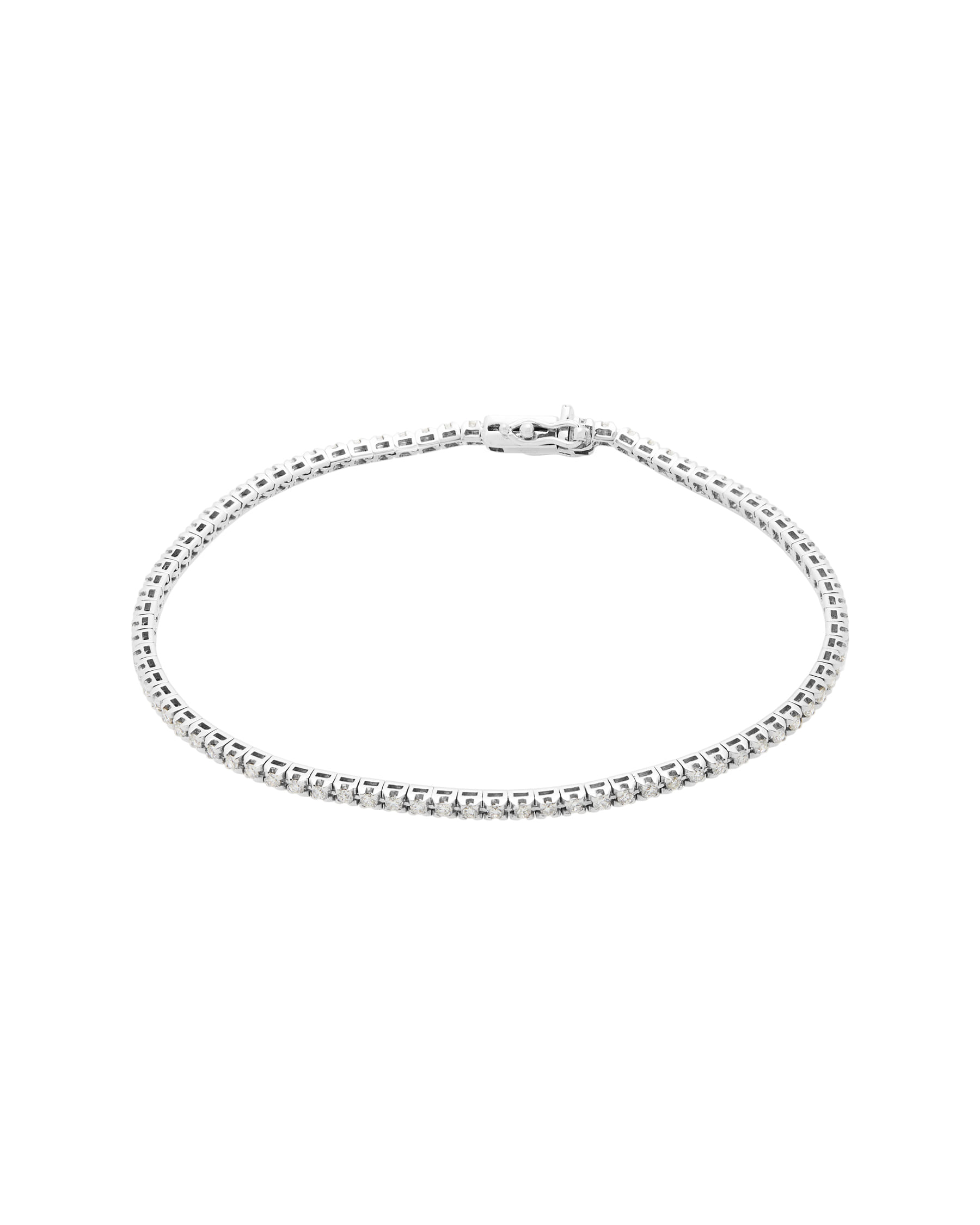 Bracciale tennis salvini in oro bianco con diamanti-1