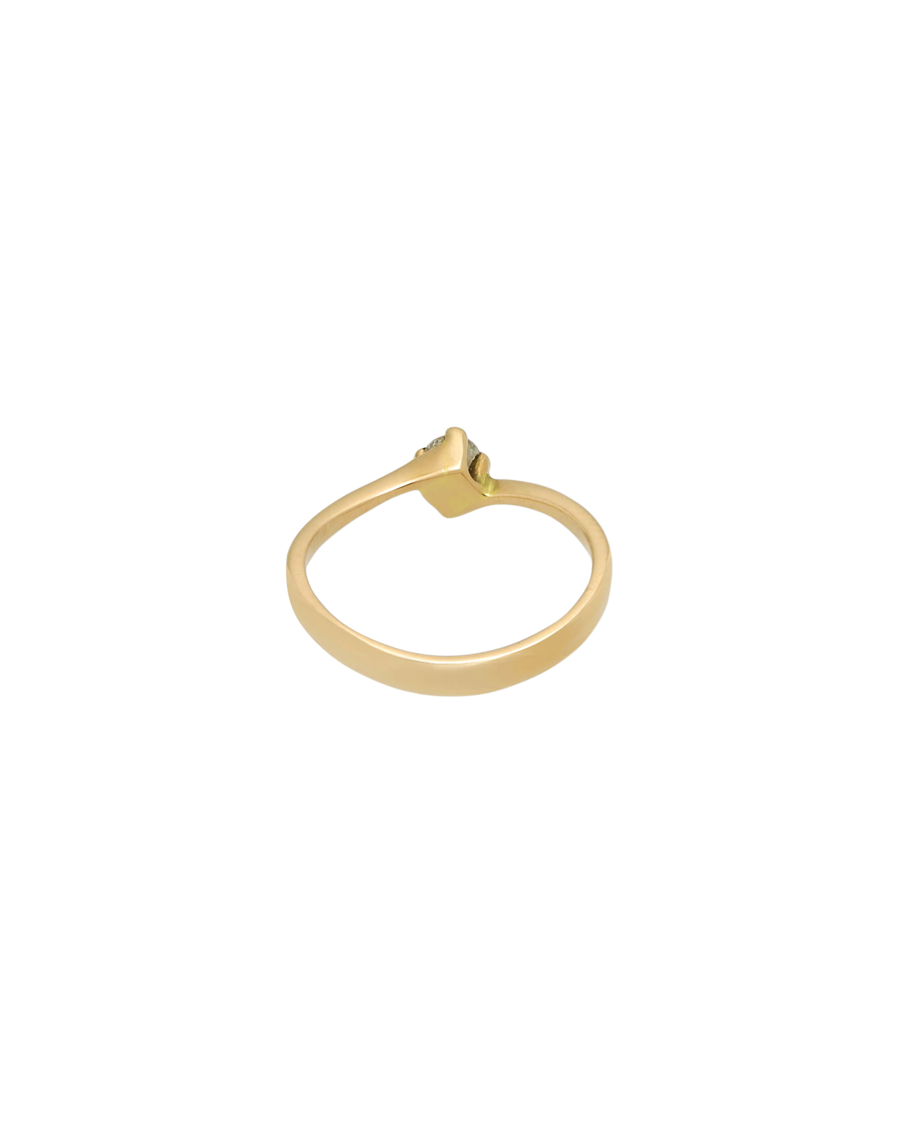 Anello solitario oro giallo con diamante 0,10 ct-3