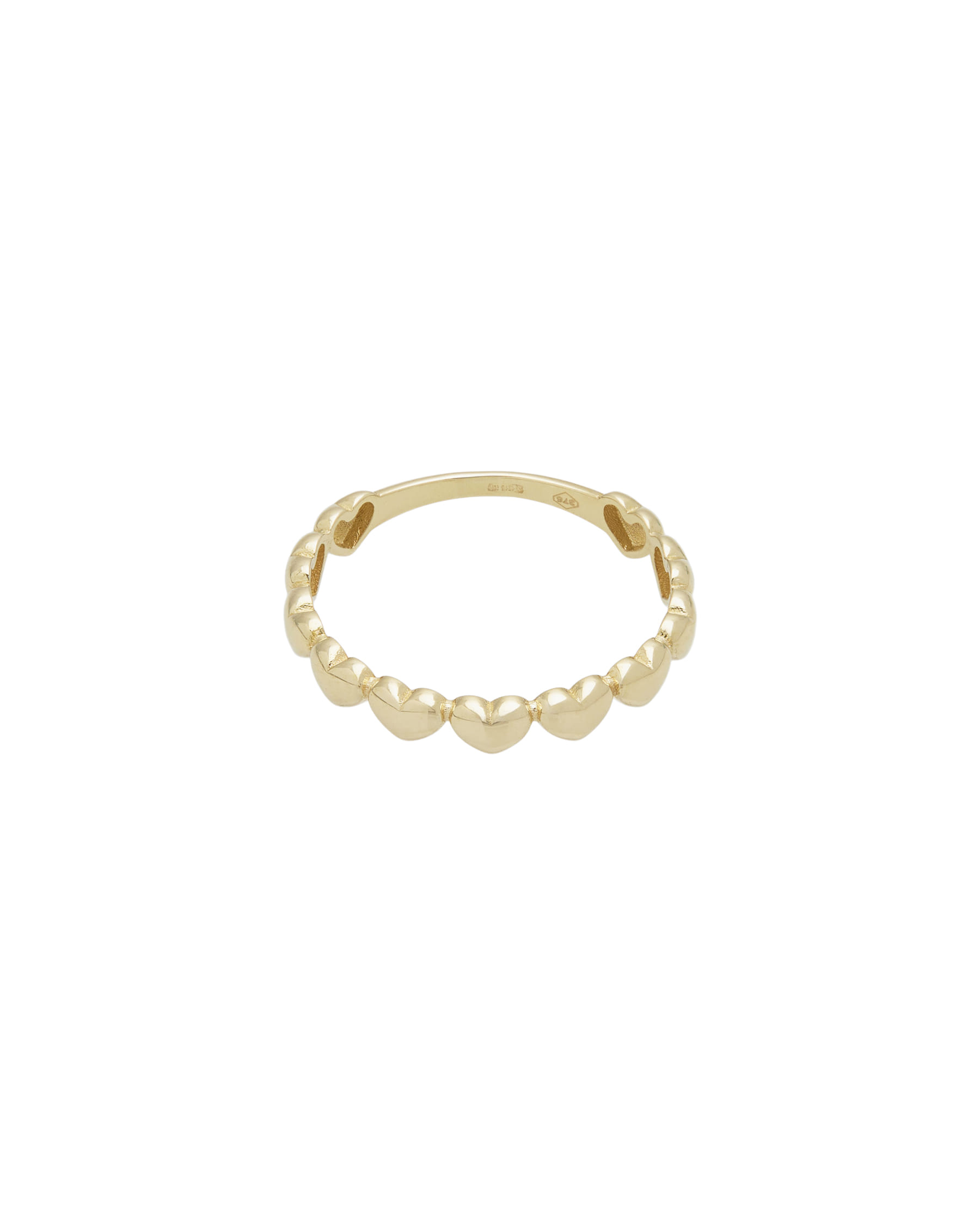 Anello con cuori in oro giallo 9 kt-1
