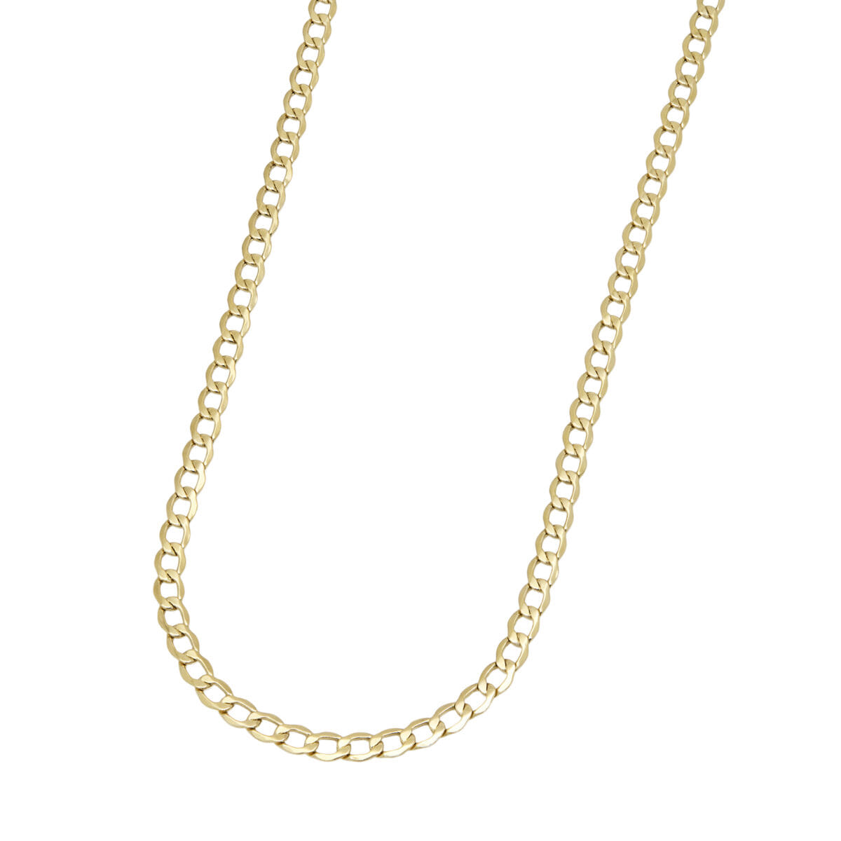 Collana in oro giallo maglia groumette piatta-1