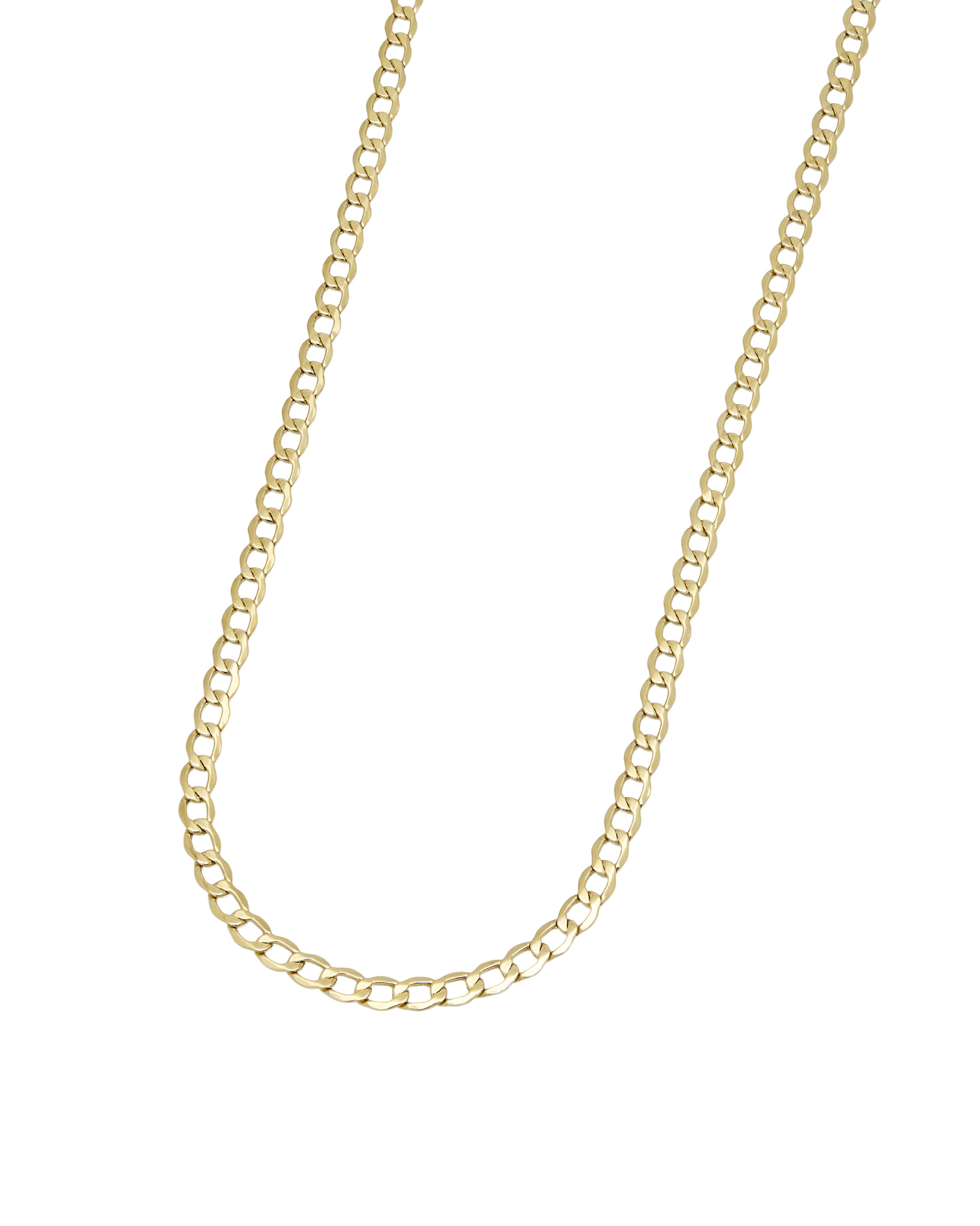 Collana in oro giallo maglia groumette piatta-1