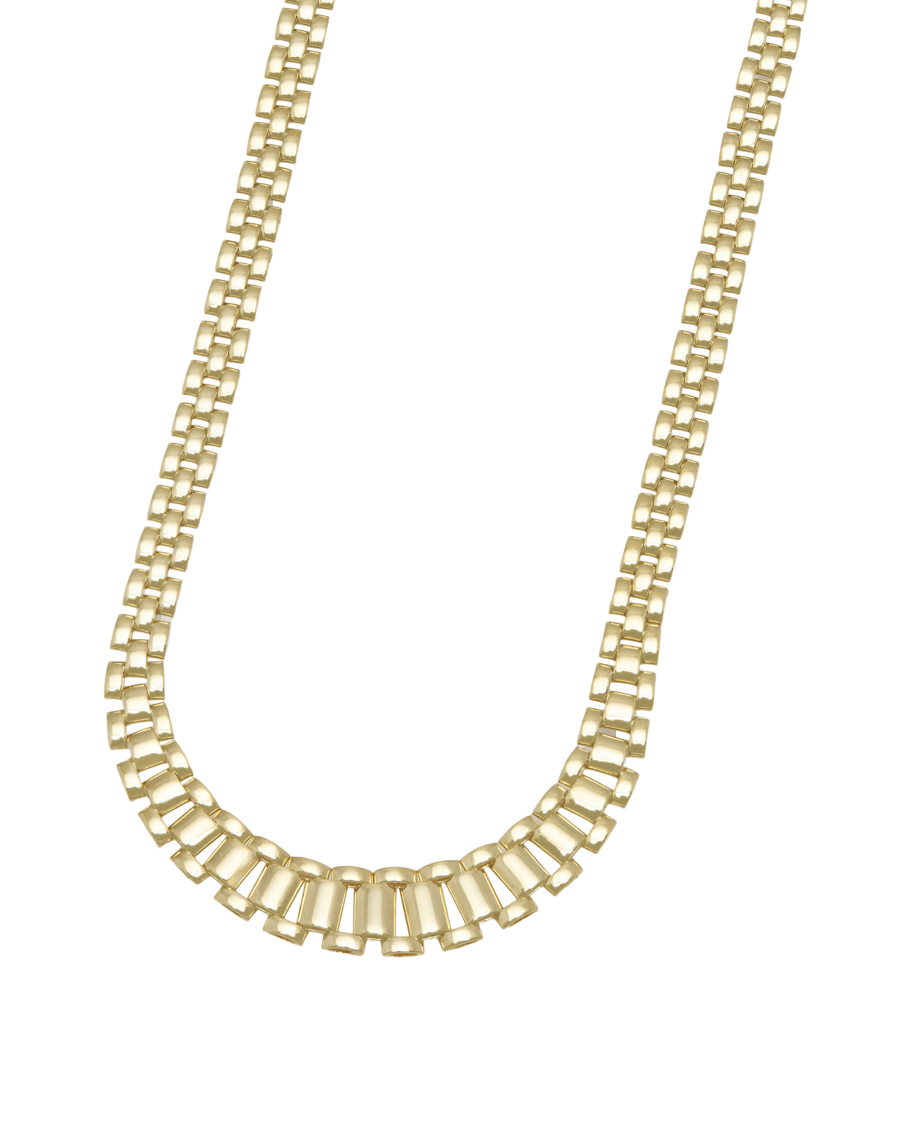 Collana degrade con maglia president piatta in oro giallo 18 kt-1