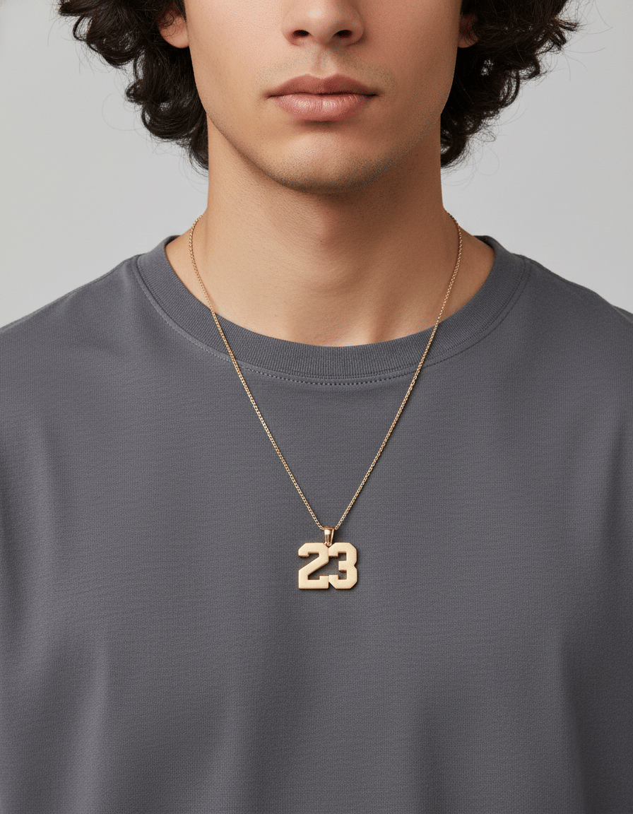Ciondolo 23 michel jordan in oro rosa sabbiato e lucido-3