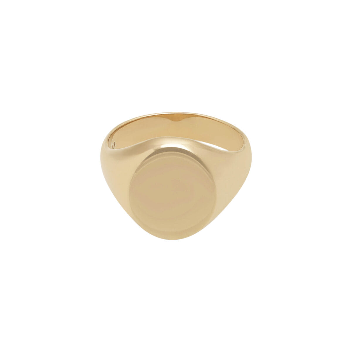 Anello sigillo ovale in oro giallo 14 kt-1