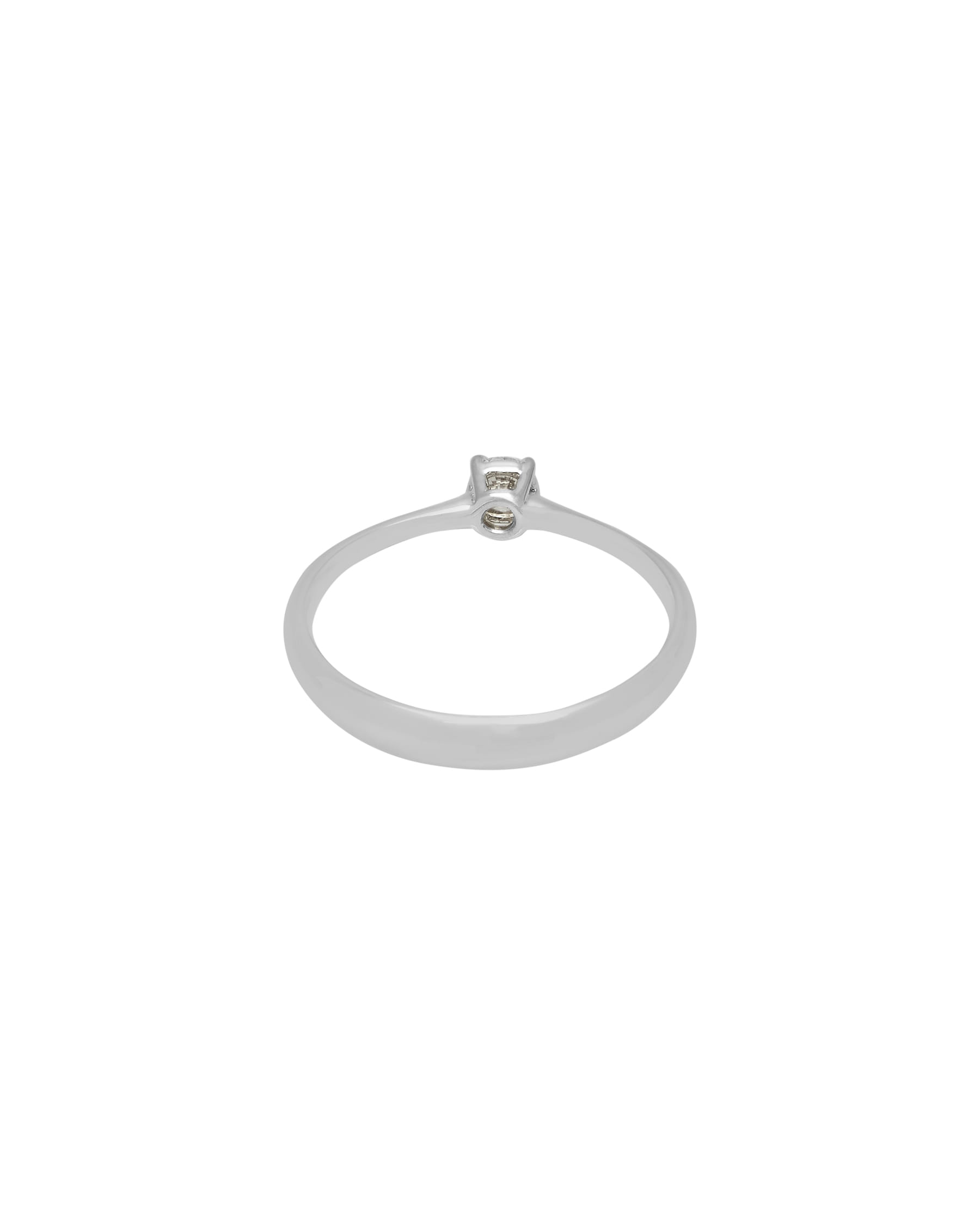 Anello solitario oro bianco con diamante 0,13 ct-3