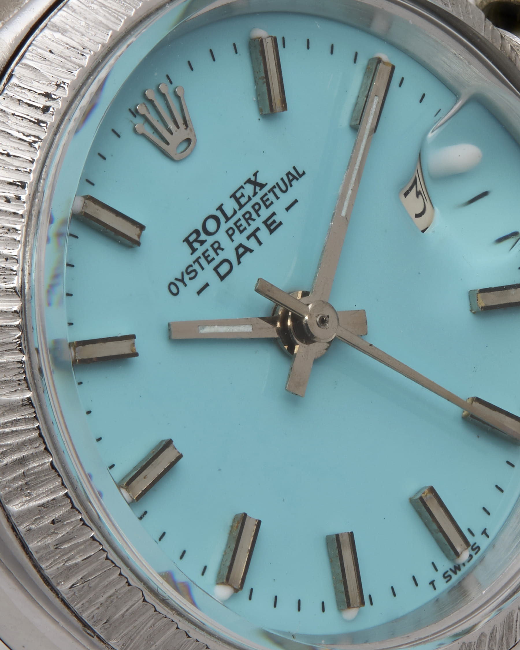 Rolex date lady president rare white gold corteccia 18kt ref 6927-2