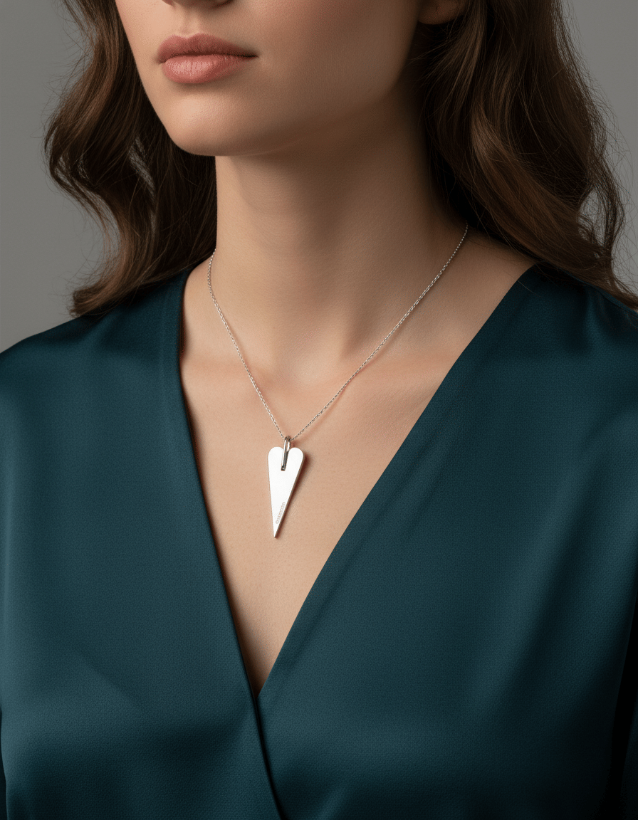 Ciondolo pianegonda in argento con cuore grande-3