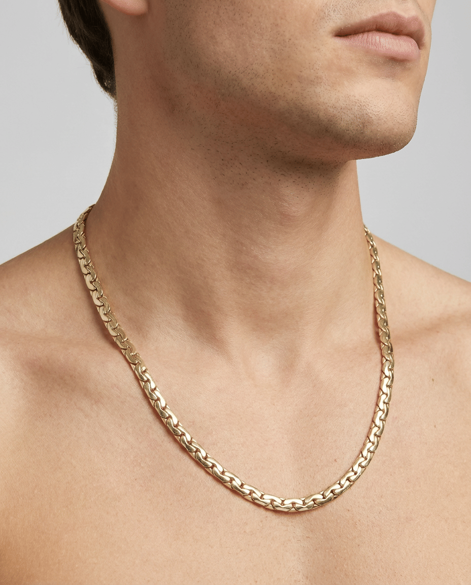 Collana maglia cobra in oro giallo 18 kt-3