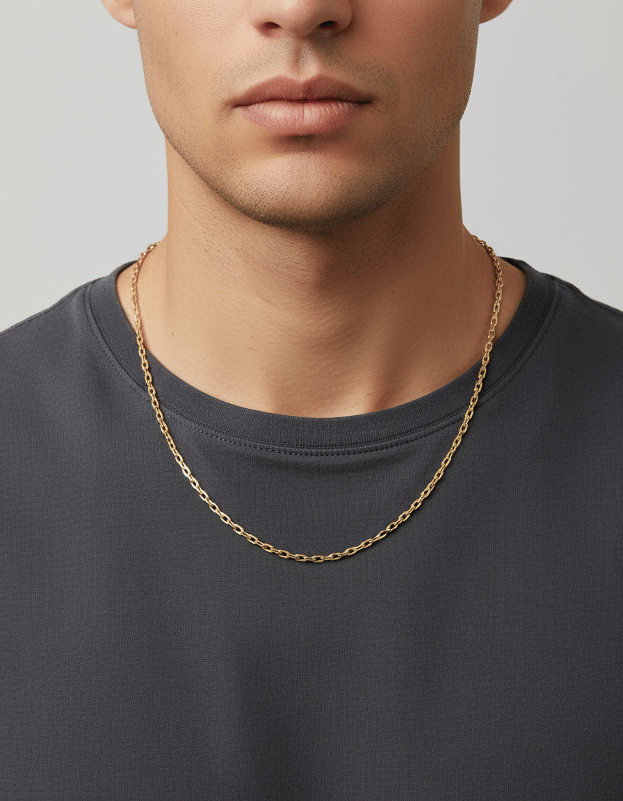 Collana maglia catena in oro giallo 18 kt-3