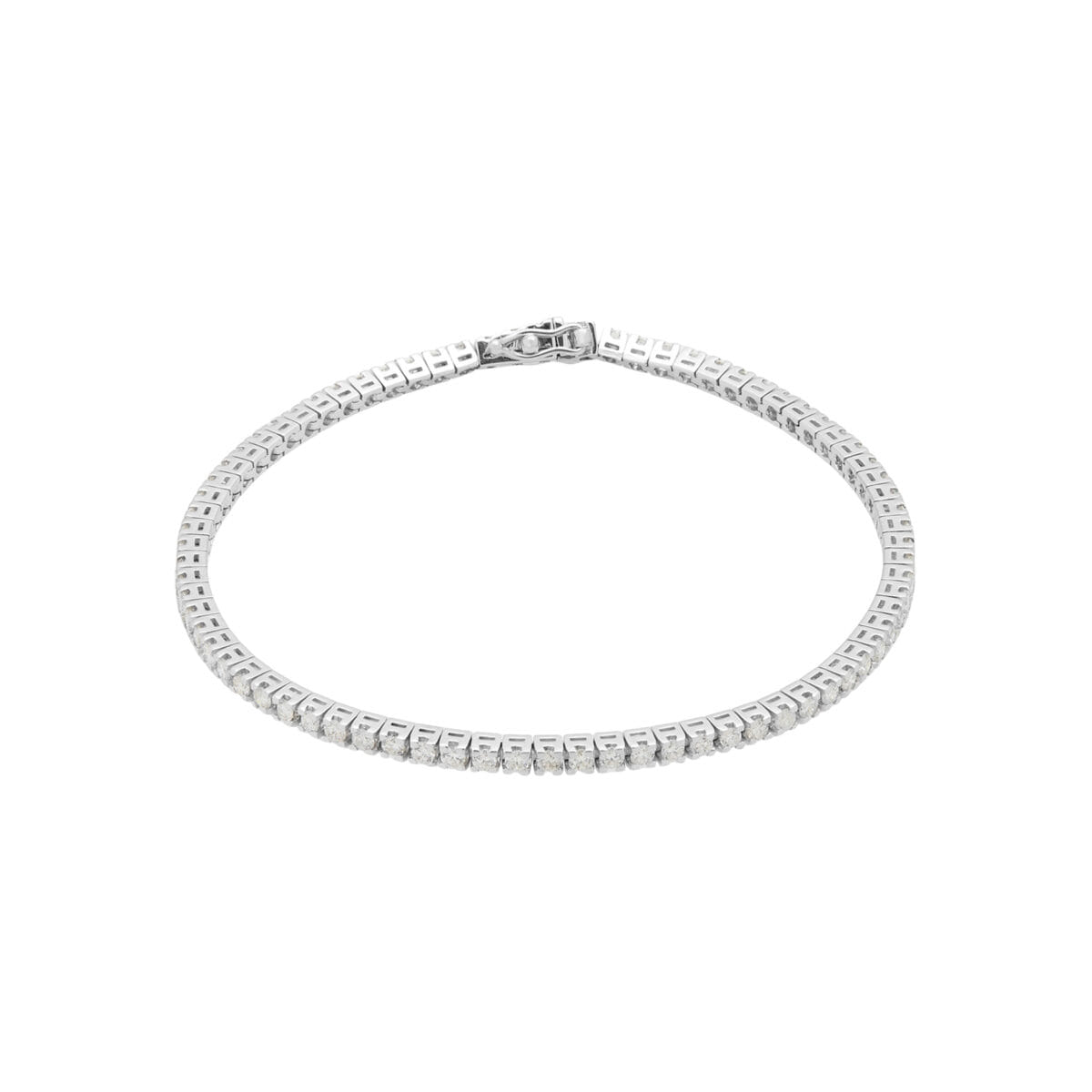 Bracciale tennis in oro bianco con diamanti 1,90 ct-1