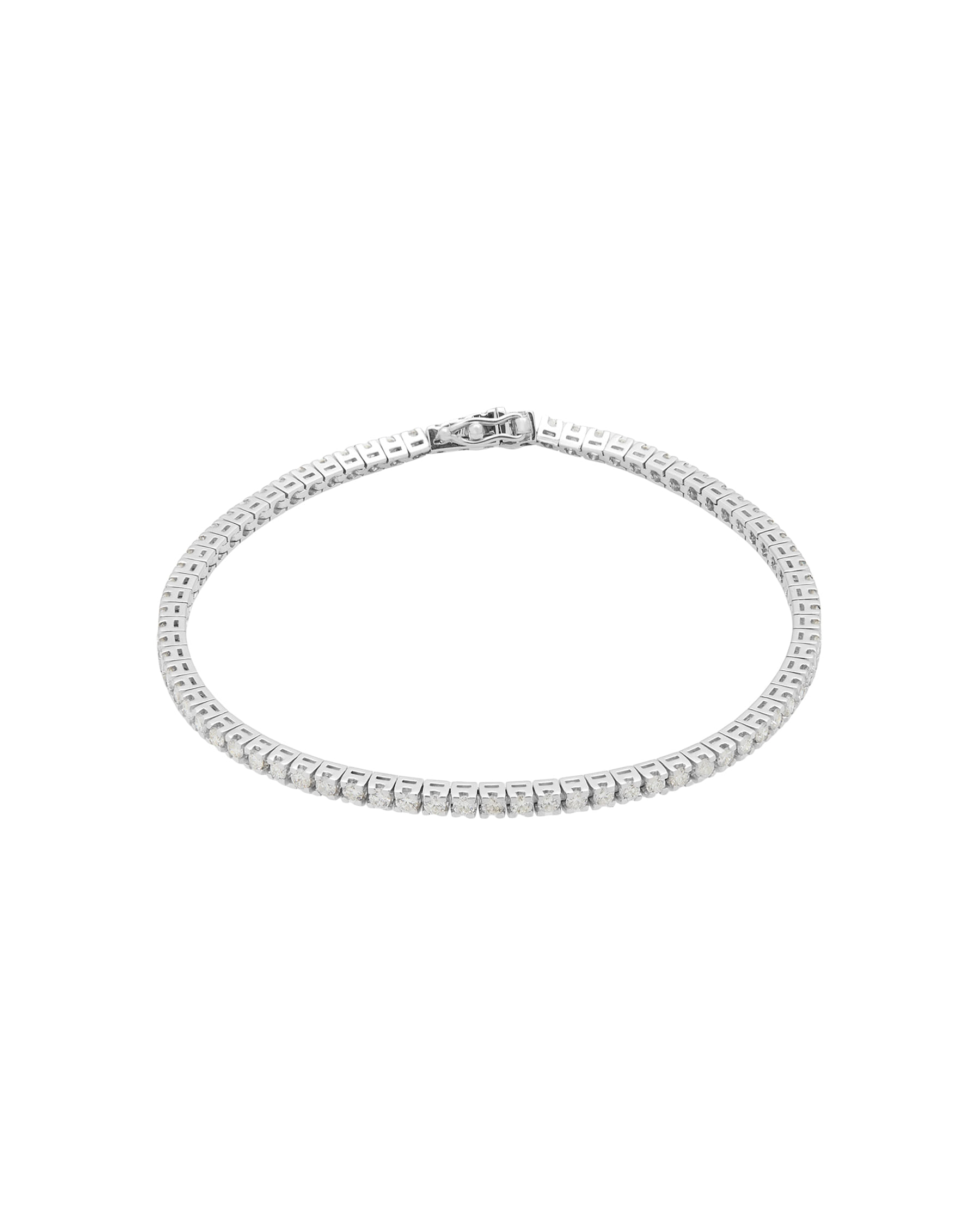 Bracciale tennis in oro bianco con diamanti 1,90 ct-1