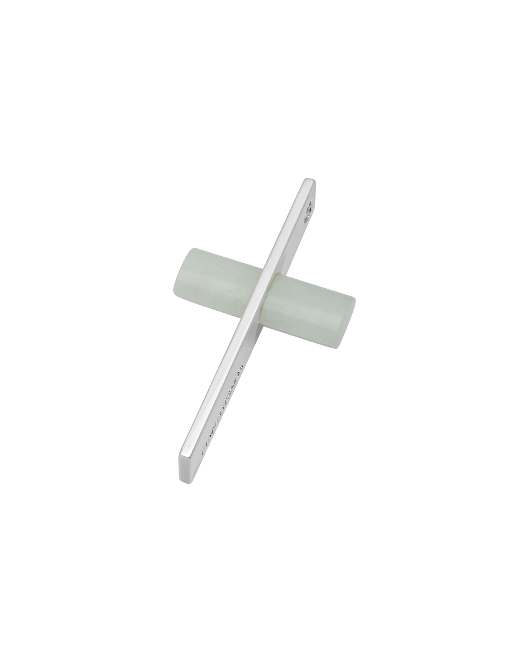 Ciondolo croce pianegonda con quarzo bianco in argento-1