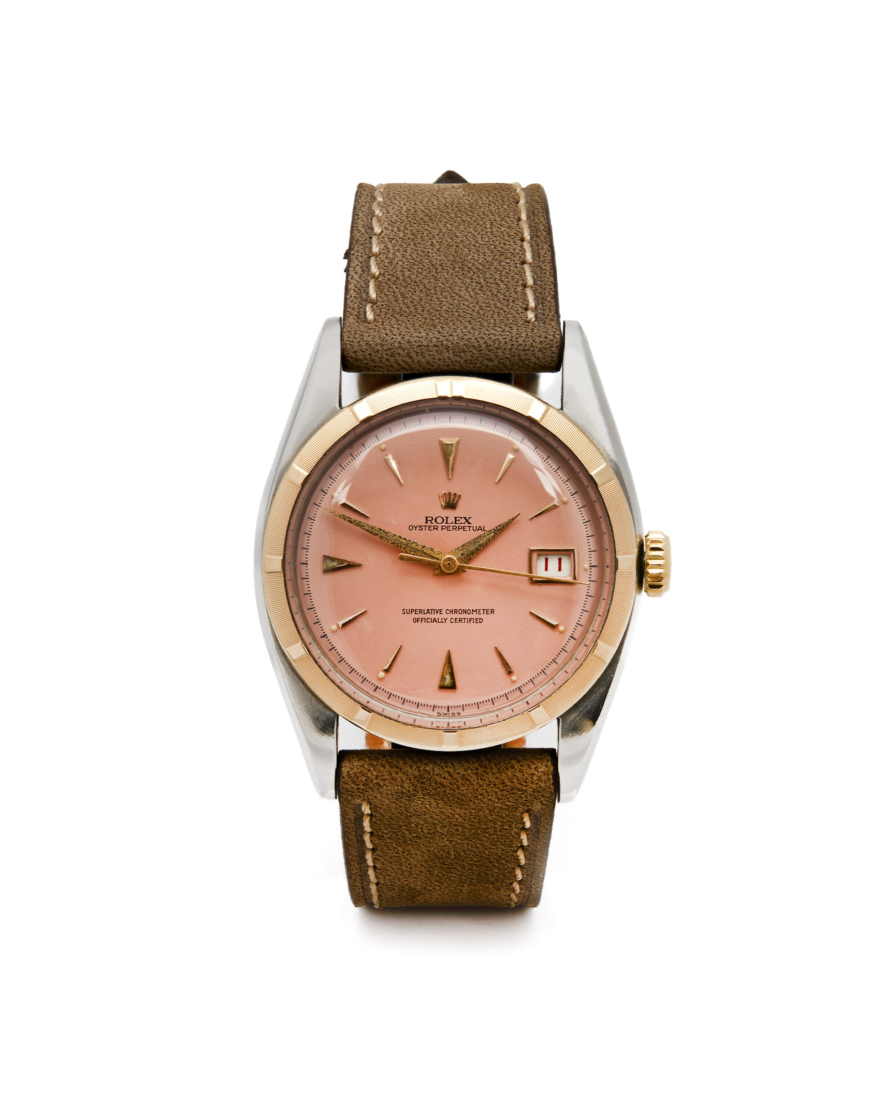 Rolex datejust 36 oyster perpetual bubbleback "ovettone" ref. 6075-1