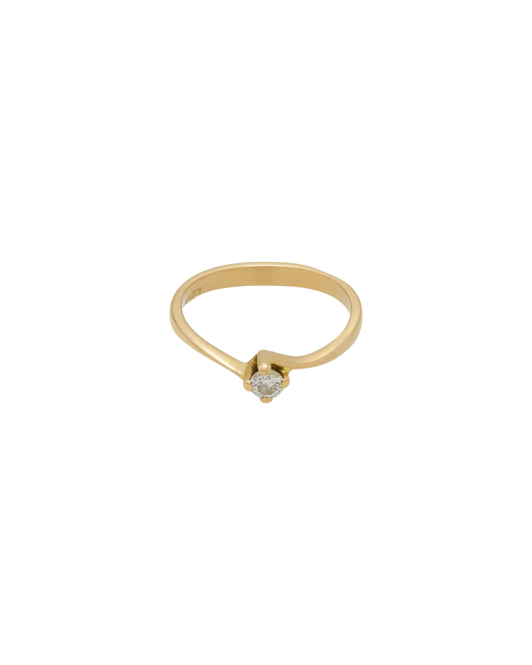 Anello solitario oro giallo con diamante 0,10 ct-1