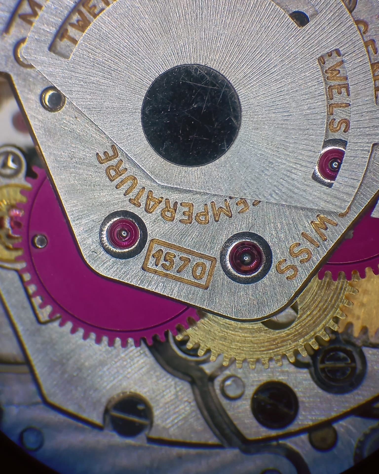 Rolex datejust turn-o-graph black gilt dial ref 1625-8