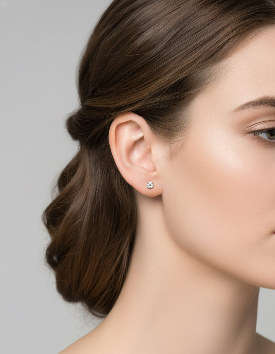 Orecchini magic a lobo in oro bianco con diamanti-3