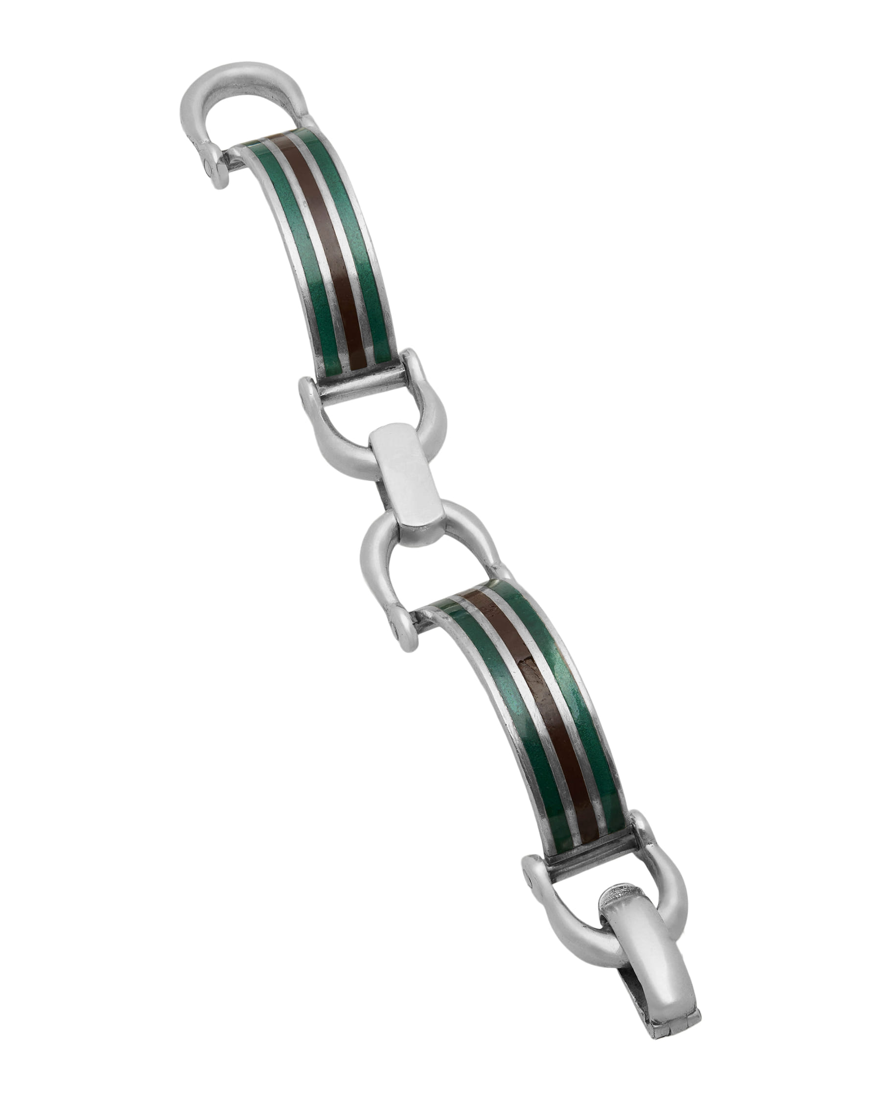 Bracciale argento vintage style gucci con smalti-2