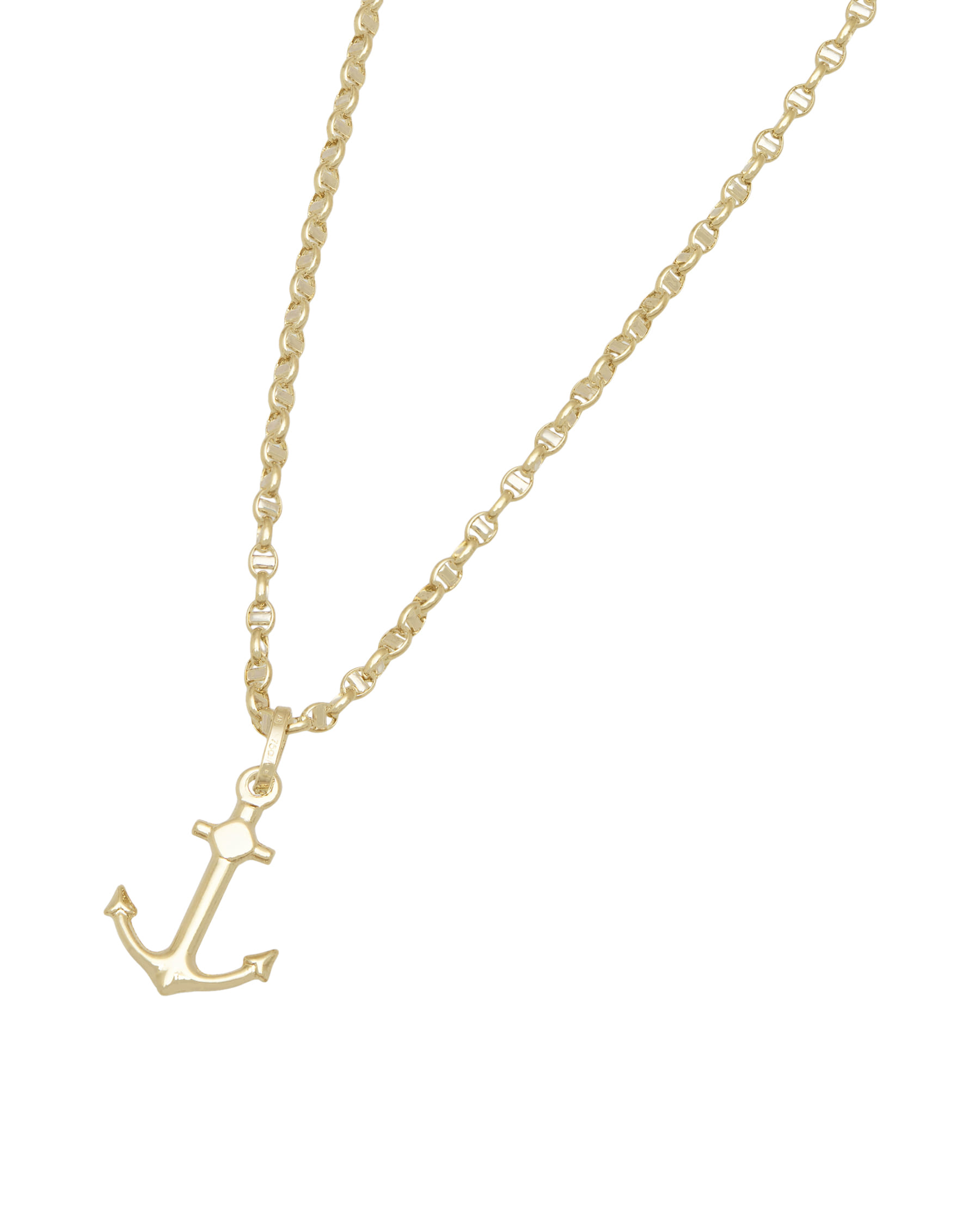 Catenina maglia marinara con ciondolo ancora-1