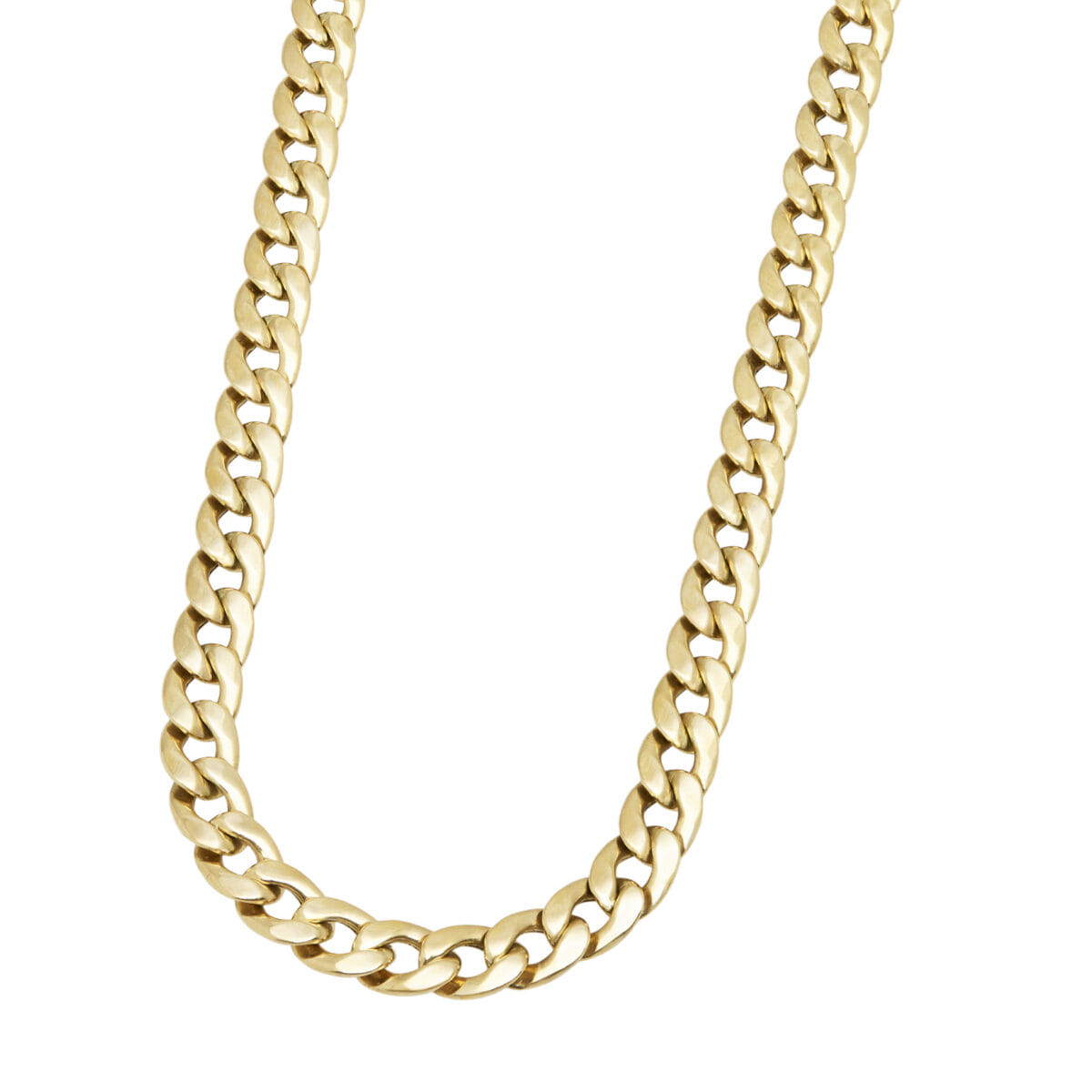 Girocollo maglia groumette piatta vuota in oro giallo 18 kt-1