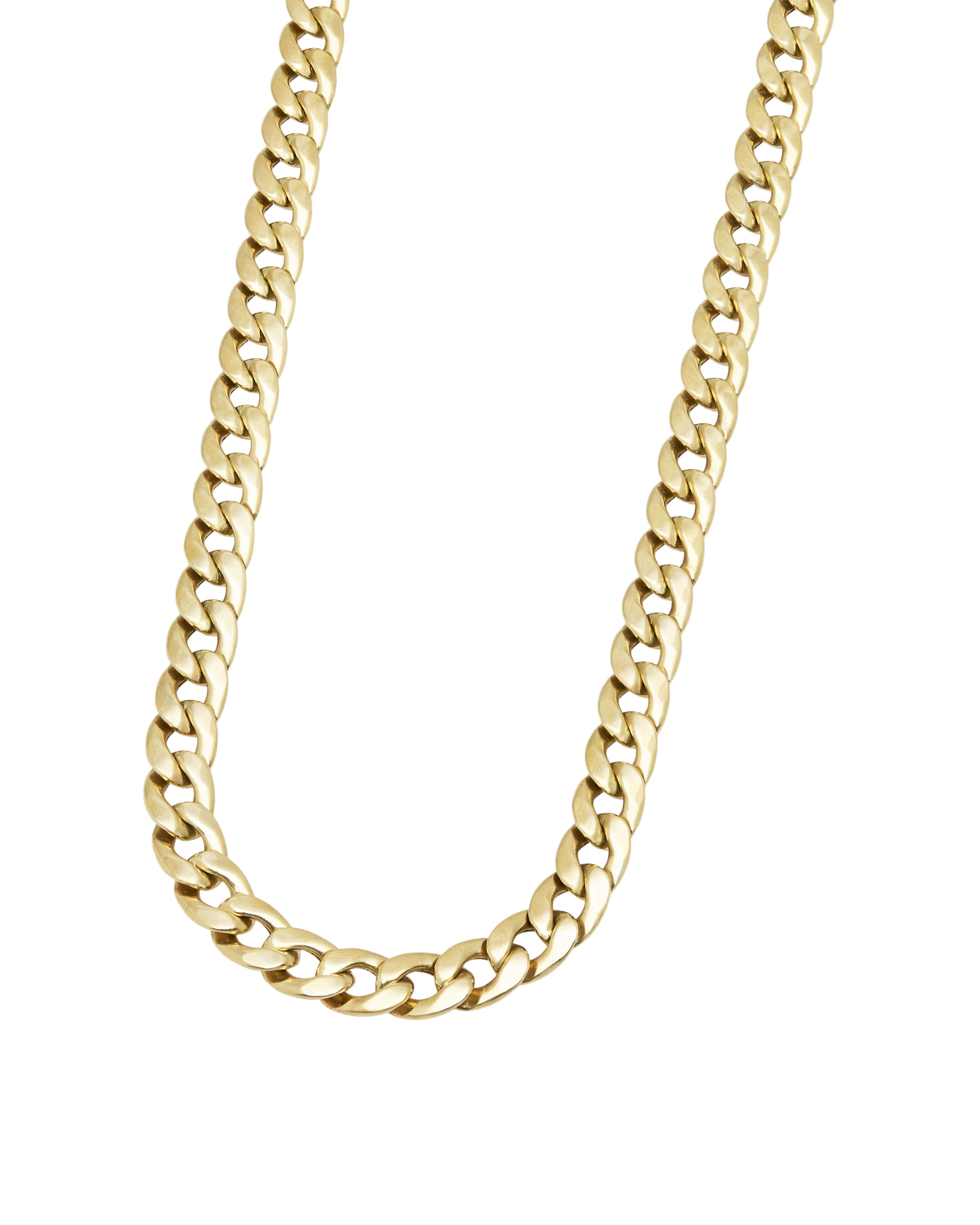 Girocollo maglia groumette piatta vuota in oro giallo 18 kt-1