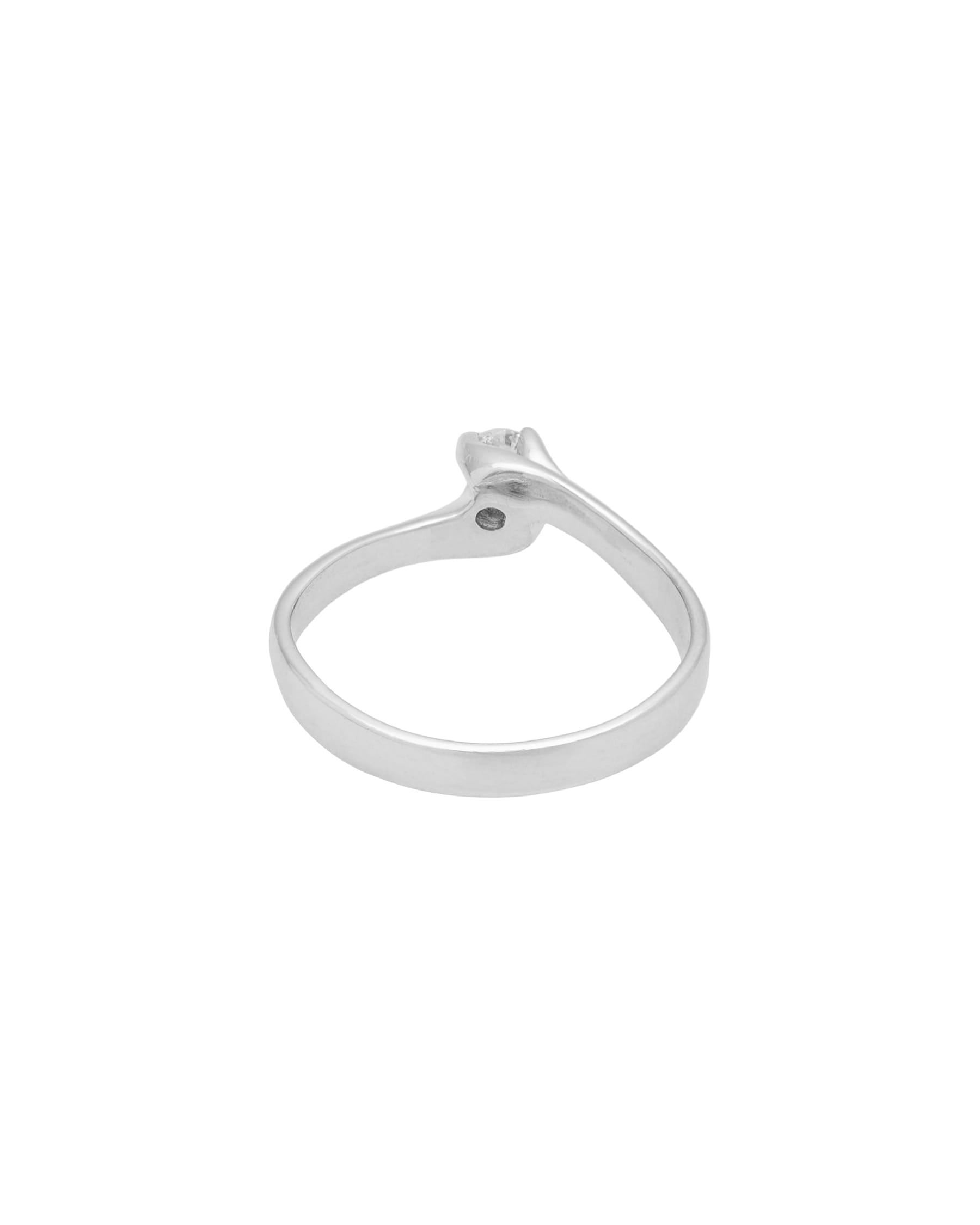 Anello solitario valentino in oro bianco con diamante 0,15 ct-3