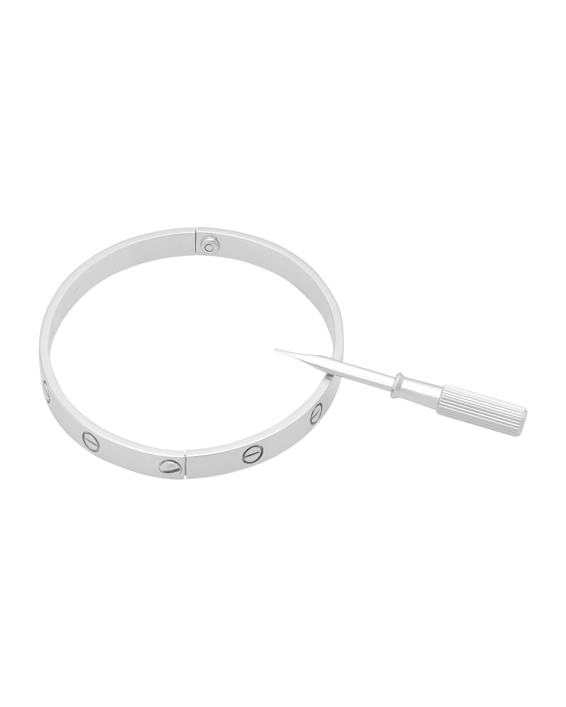 Bracciale cartier love oro bianco larghezza 6,3mm-3