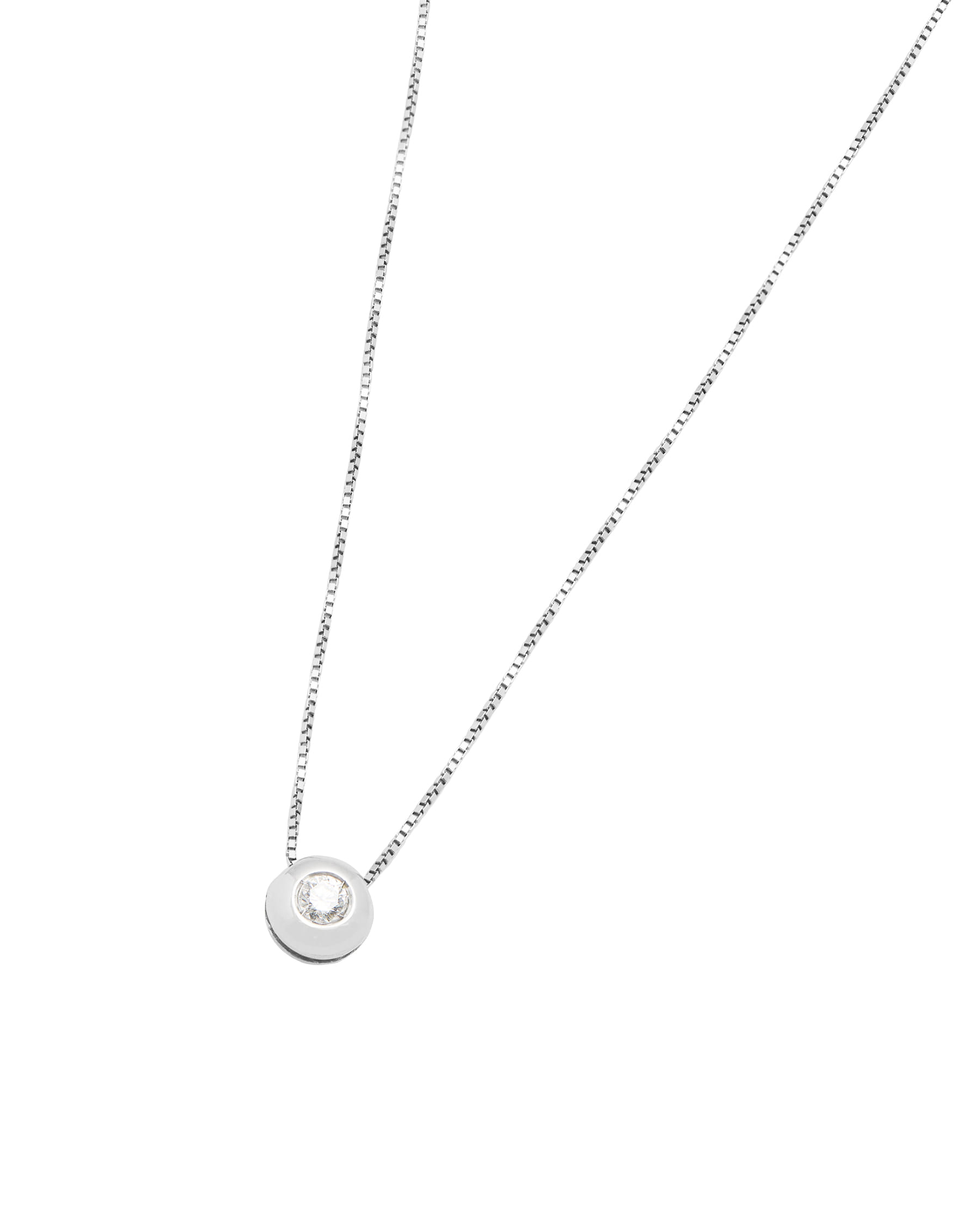 Catenina punto luce cipollino 0,13 ct in oro bianco-1