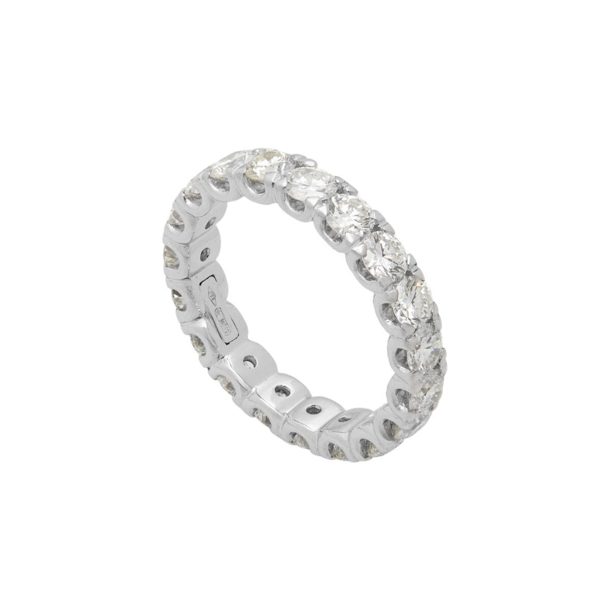 Anello eternity in oro bianco con diamanti 2.85 ct-1