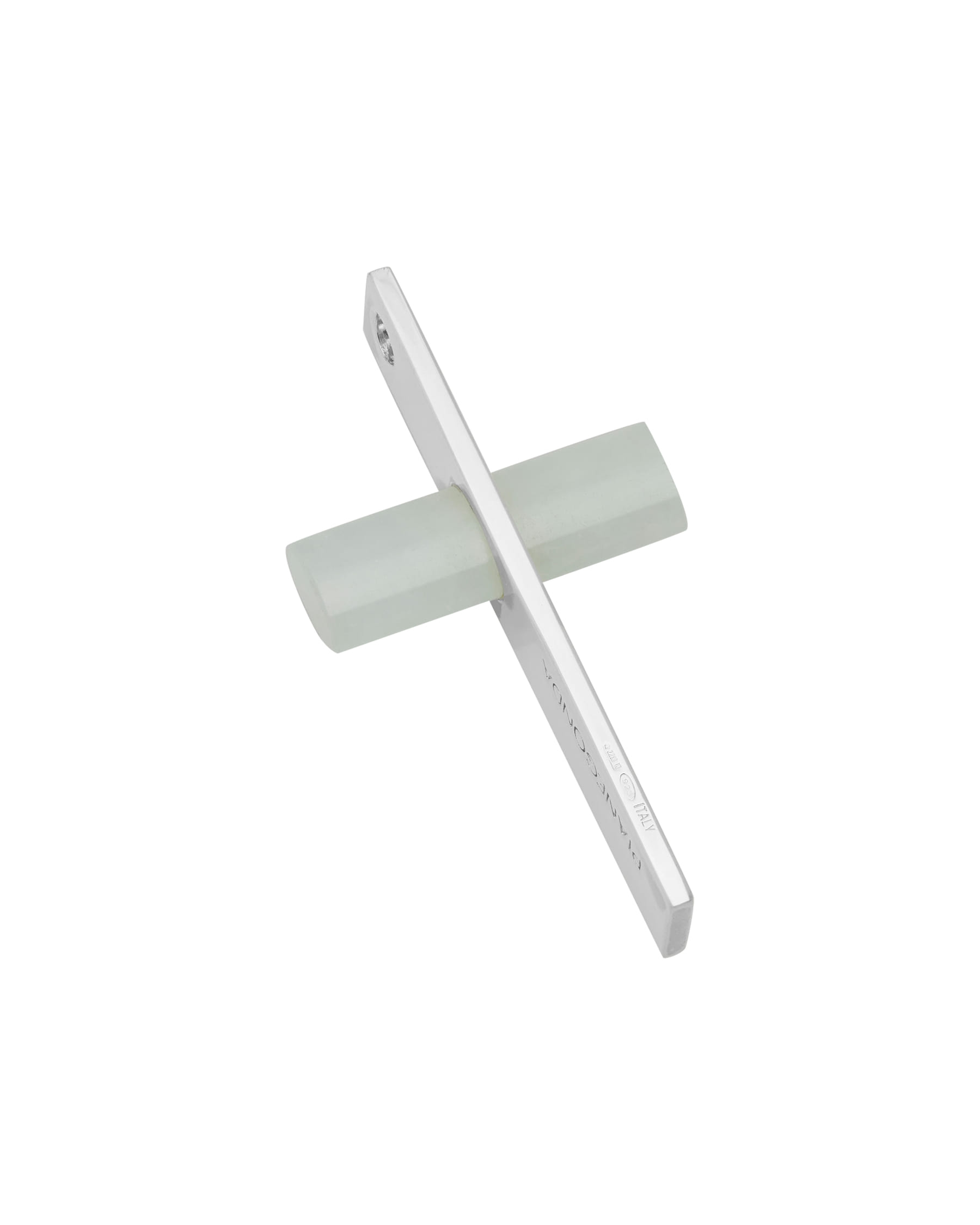 Ciondolo croce pianegonda con quarzo bianco in argento-3