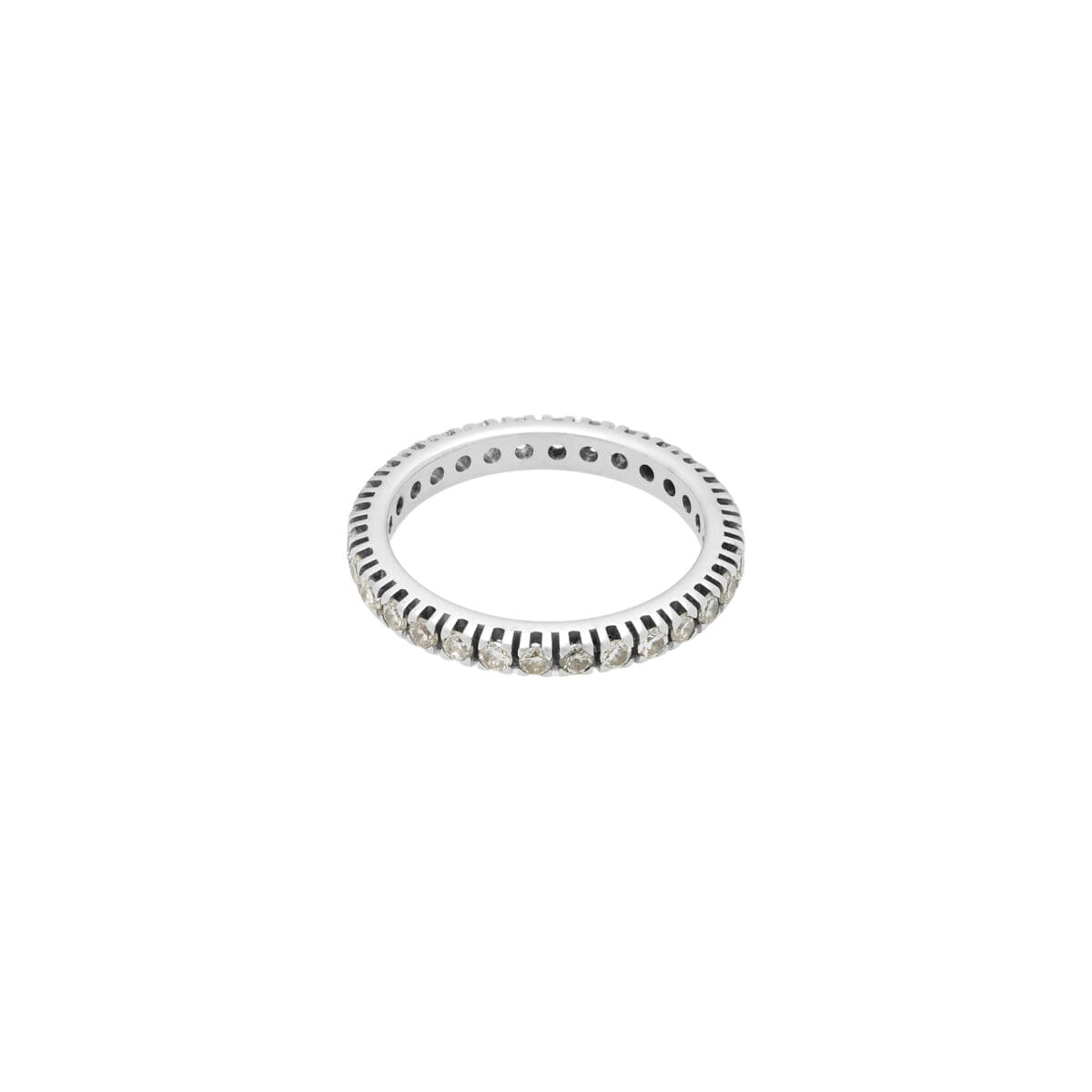 Anello eternity in oro bianco con diamanti 0,60 ct-1